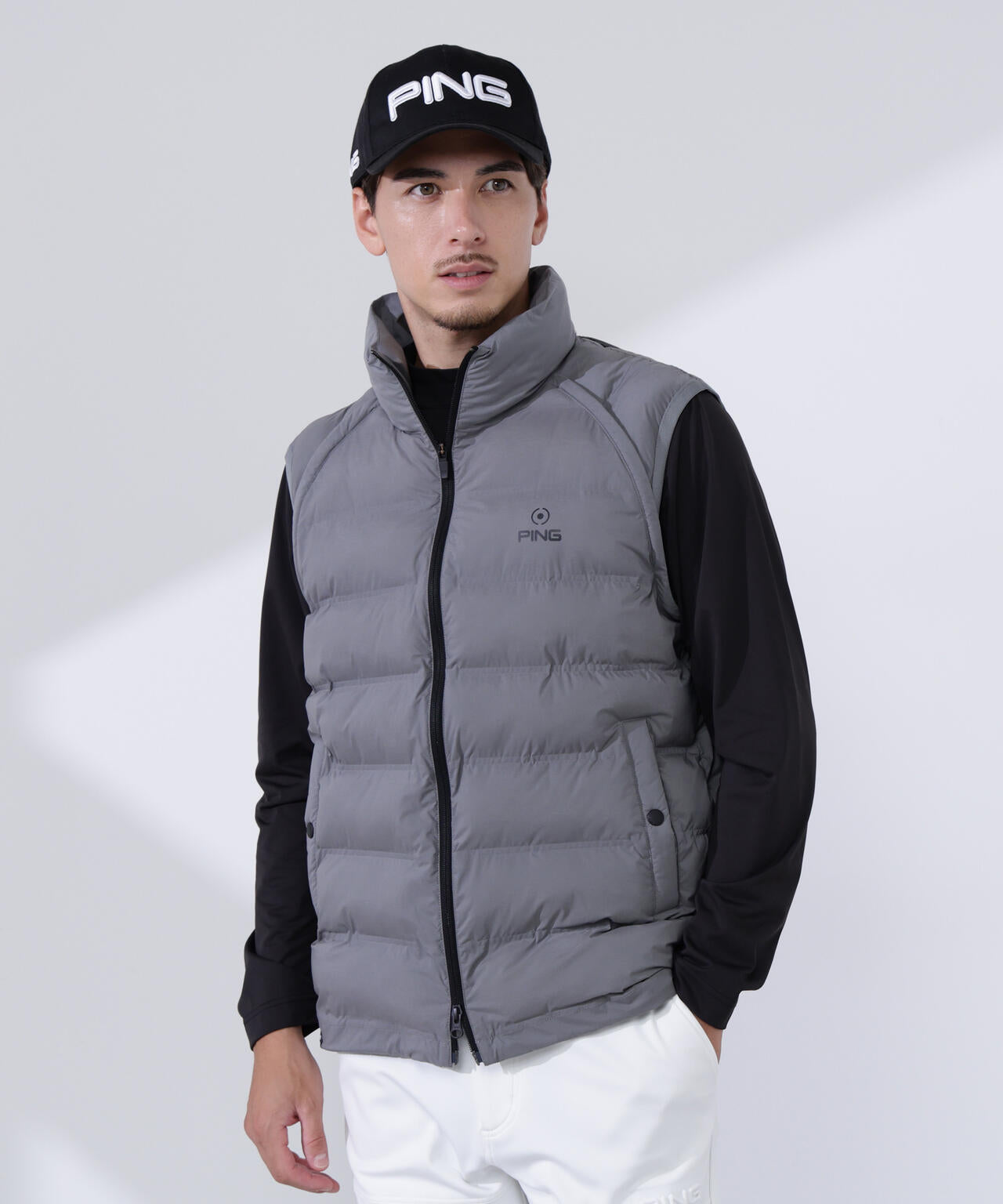 【PING APPAREL】全方向ストレッチ接結ボーダー2WAY中綿ブルゾン ＜PERFORMANCE＞ (MENS)