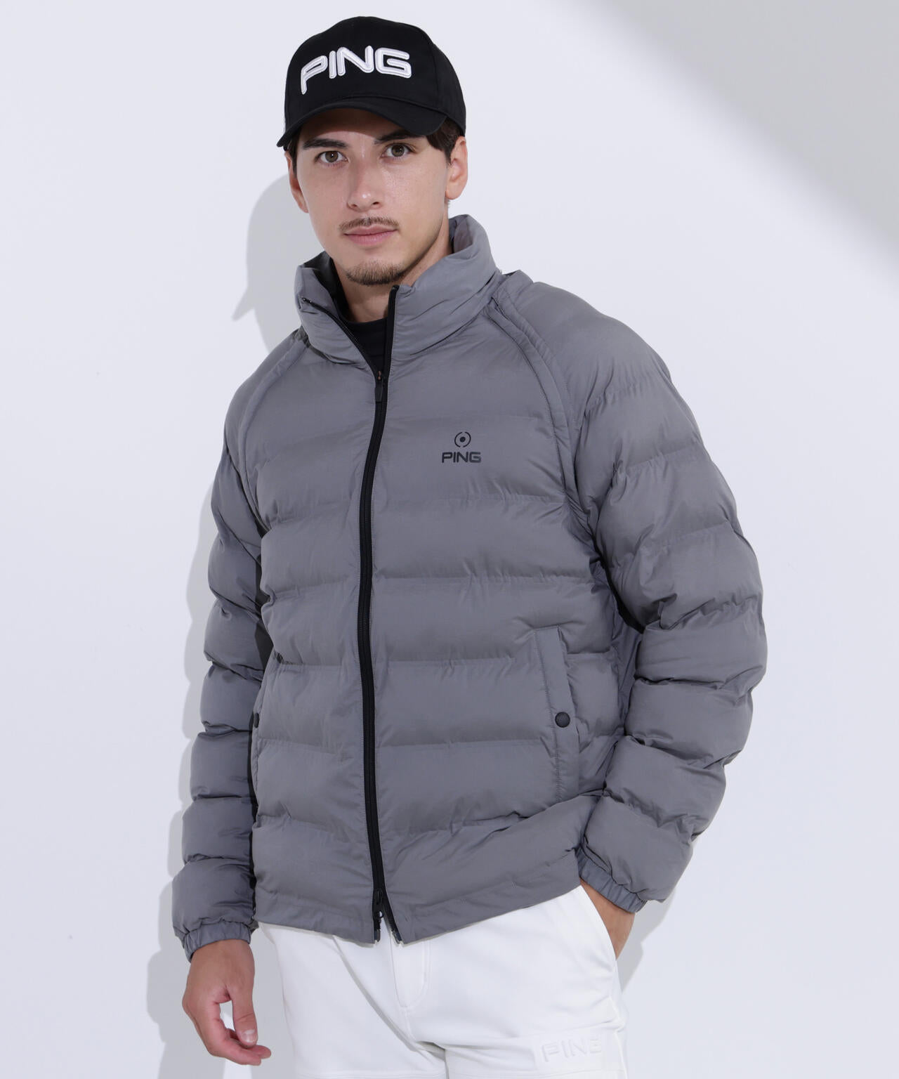 【PING APPAREL】全方向ストレッチ接結ボーダー2WAY中綿ブルゾン ＜PERFORMANCE＞ (MENS)