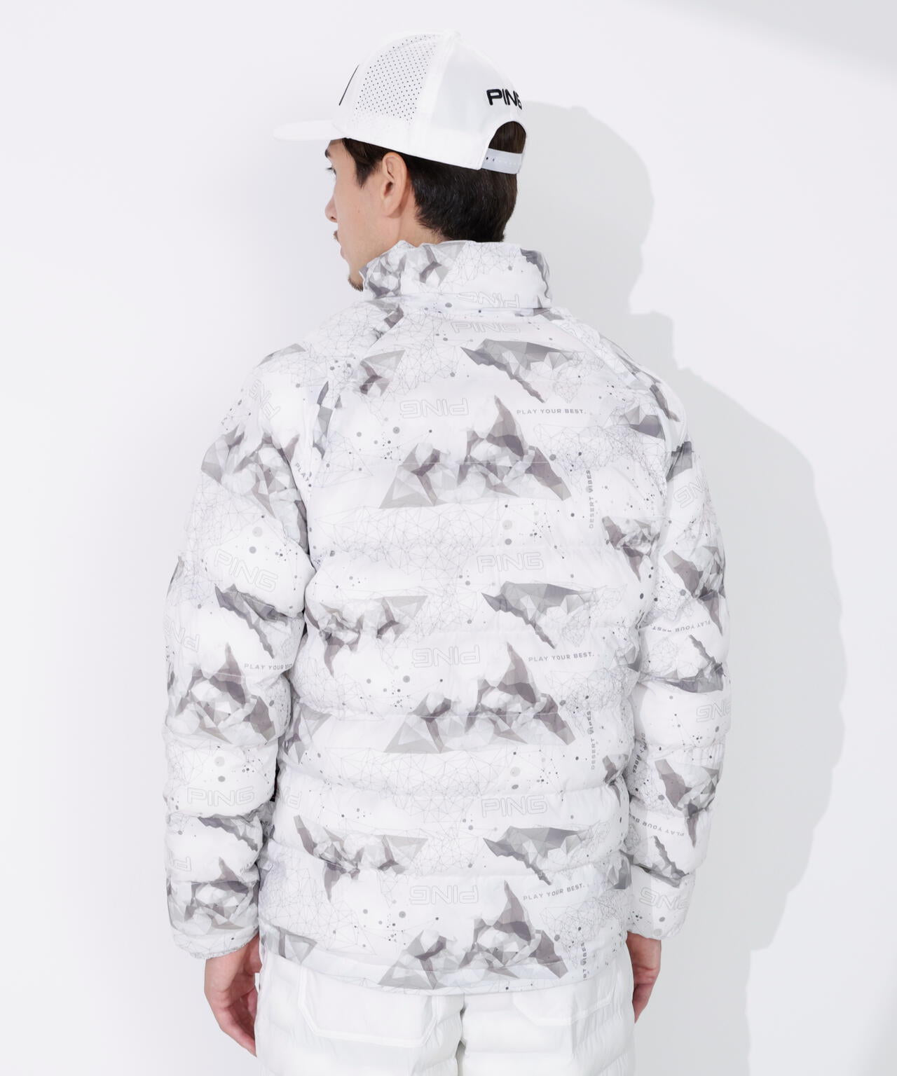 【PING APPAREL】全方向ストレッチ接結ボーダー2WAY中綿ブルゾン ＜PERFORMANCE＞ (MENS)