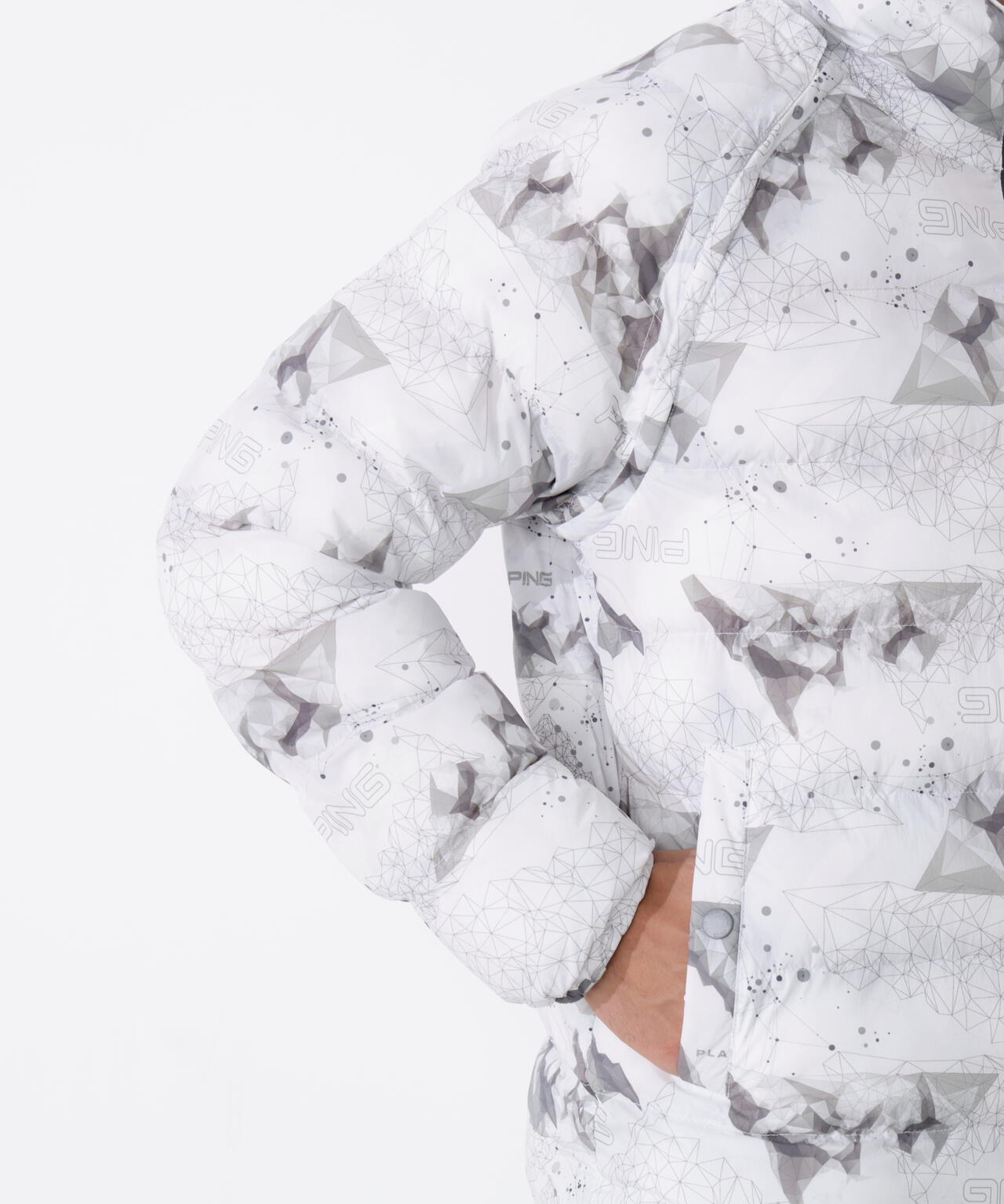 【PING APPAREL】全方向ストレッチ接結ボーダー2WAY中綿ブルゾン ＜PERFORMANCE＞ (MENS)