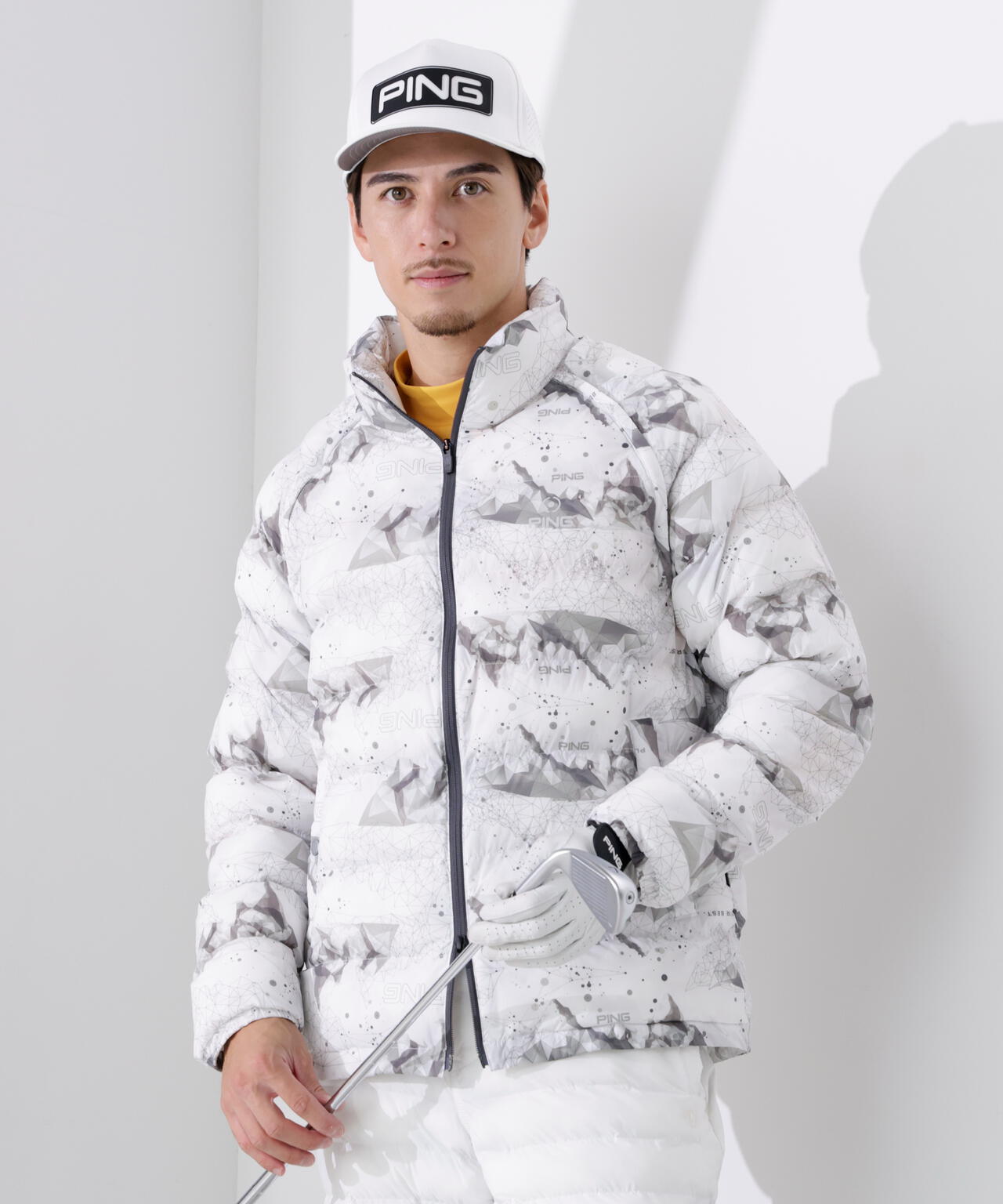 【PING APPAREL】全方向ストレッチ接結ボーダー2WAY中綿ブルゾン ＜PERFORMANCE＞ (MENS)