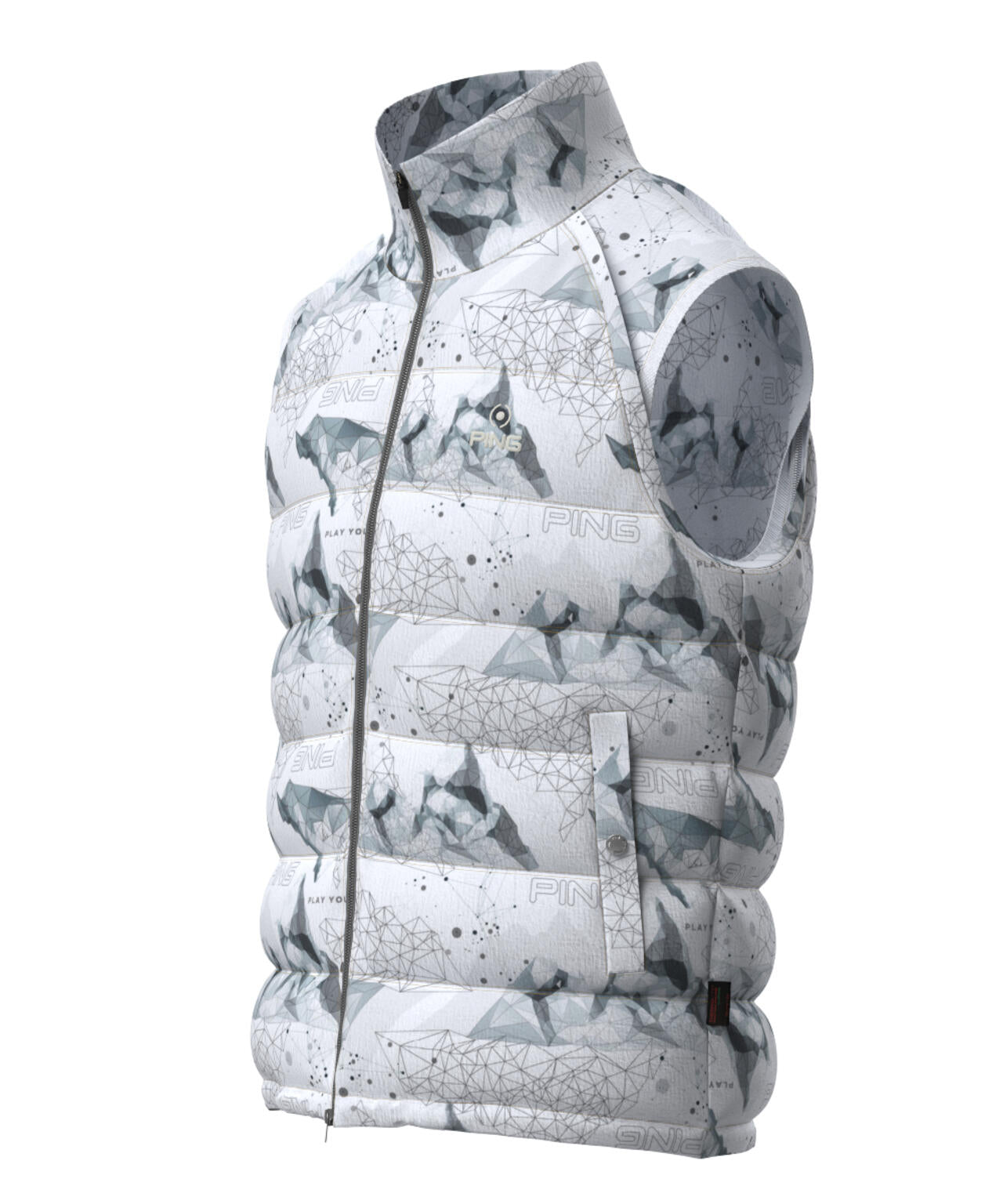 【PING APPAREL】全方向ストレッチ接結ボーダー2WAY中綿ブルゾン ＜PERFORMANCE＞ (MENS)