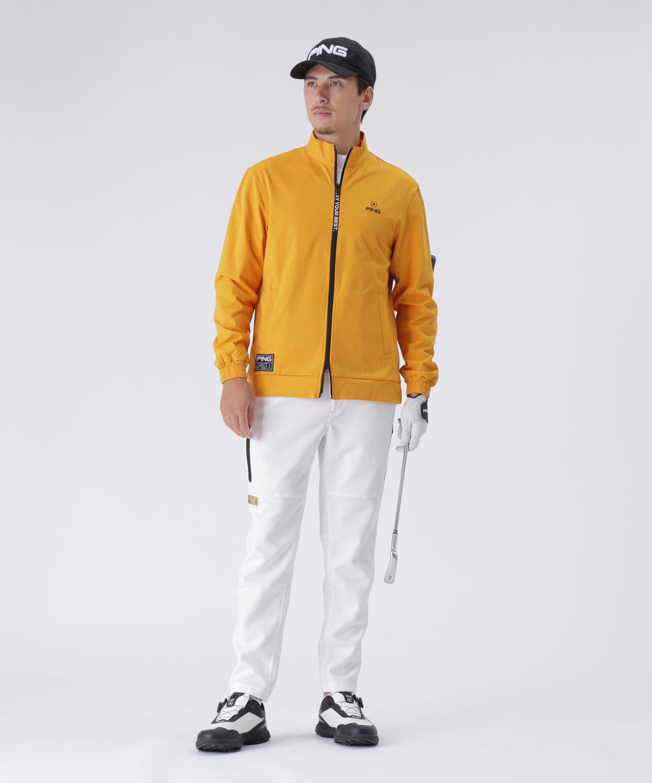 【PING APPAREL】全方向ストレッチ/ダブルフェイス ツインレイヤードアウター ＜GOLD＞ (MENS)
