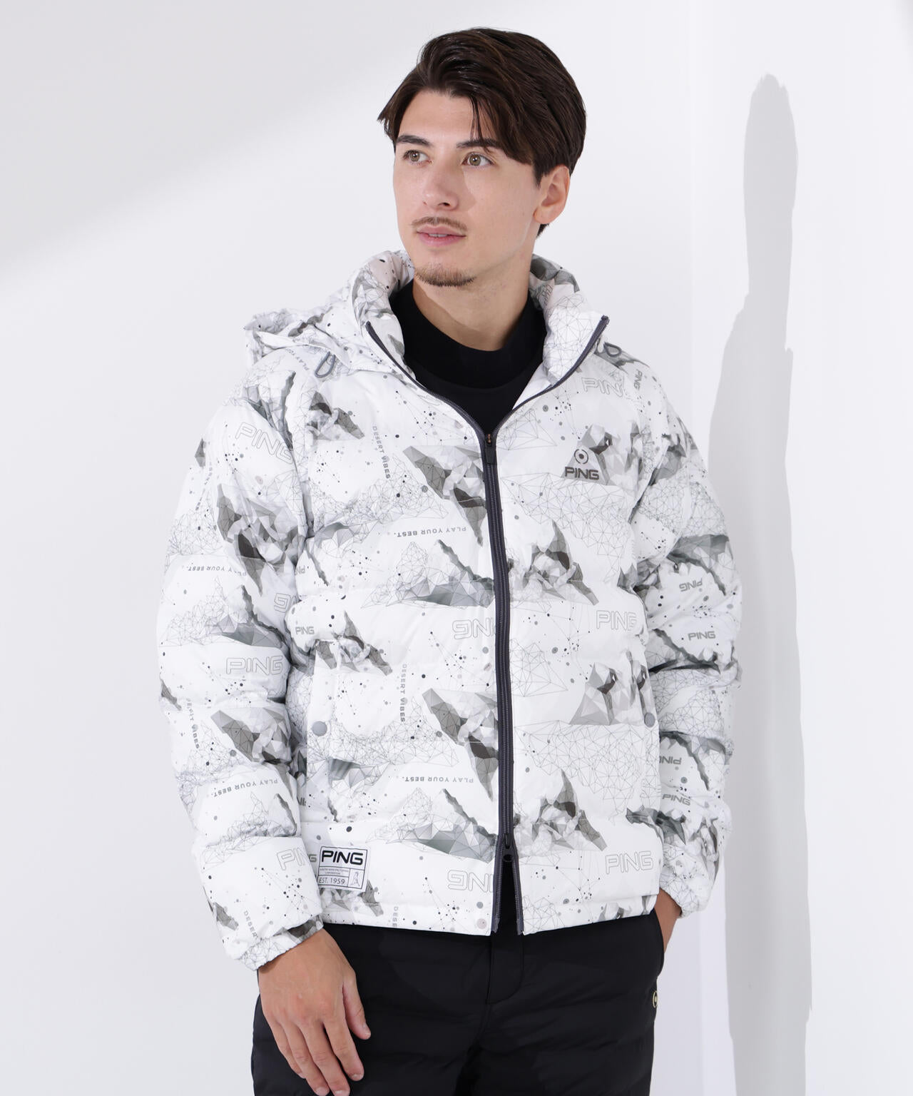 PING APPAREL】25FW 3WAY中綿フーディブルゾン ＜GOLD＞ (MENS