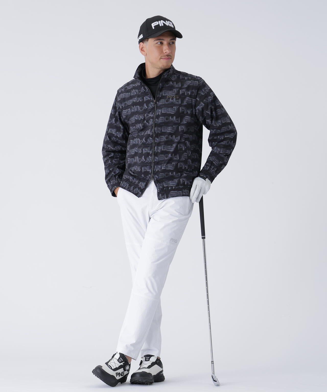 PING APPAREL】2WAYドットグラデーションスタンドブルゾン