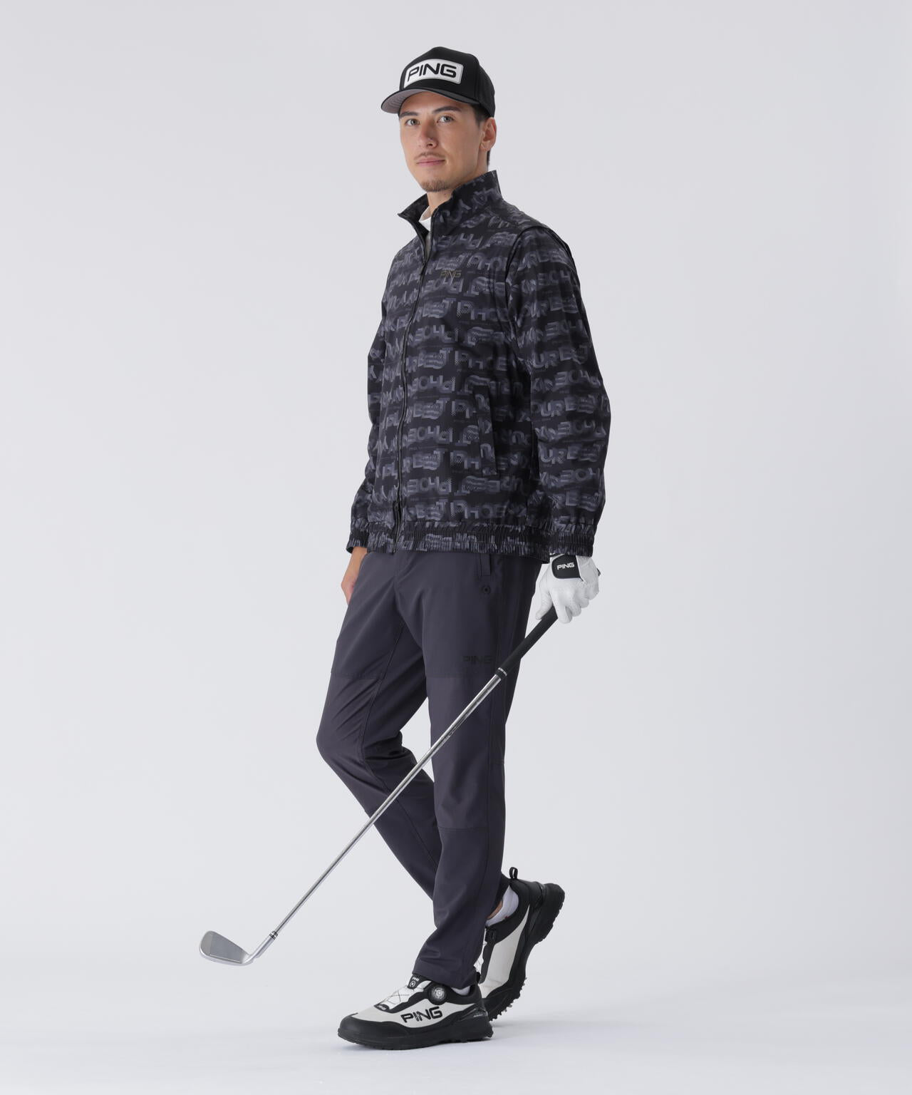 PING APPAREL】2WAYドットグラデーションスタンドブルゾン