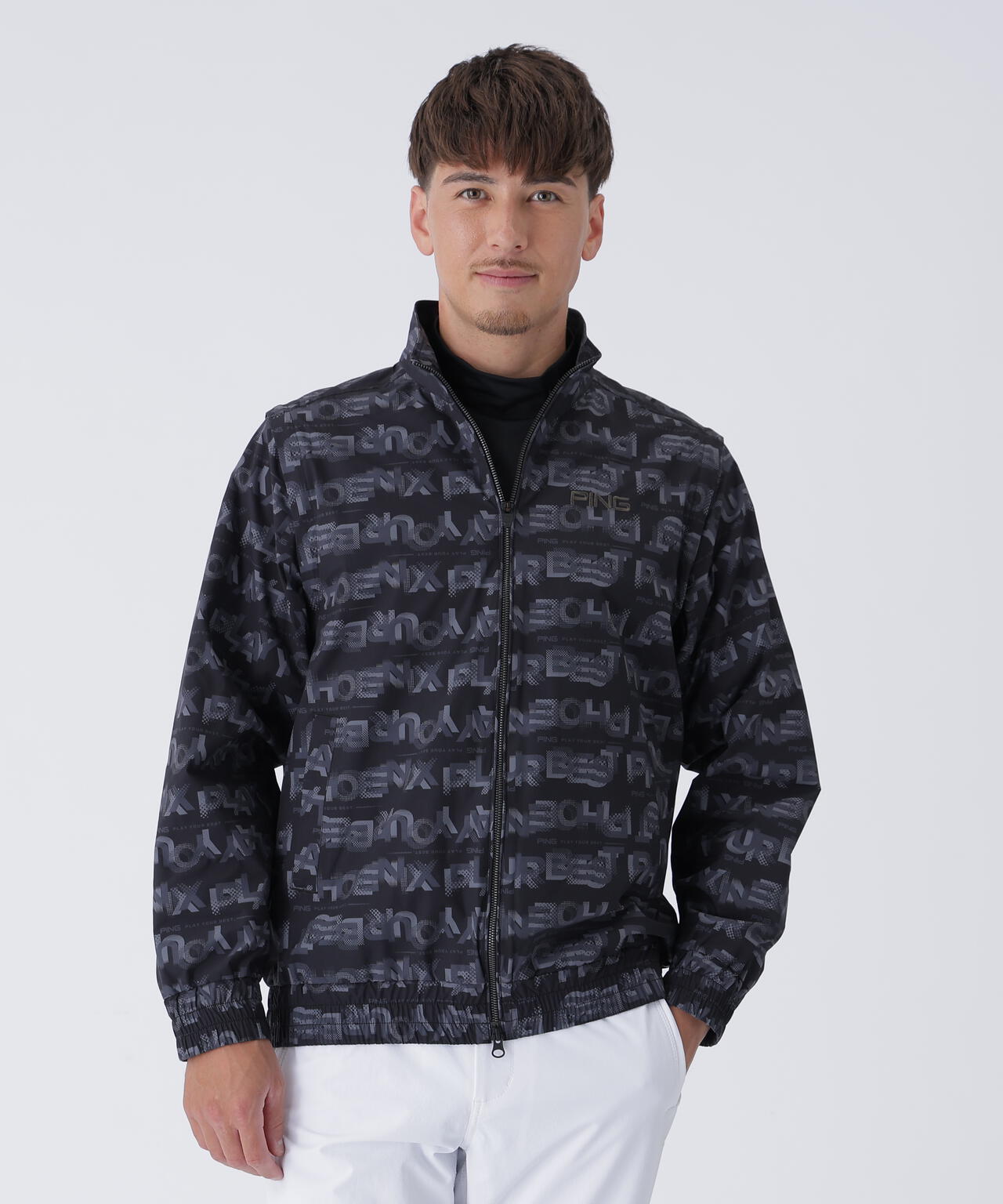 PING APPAREL】2WAYドットグラデーションスタンドブルゾン