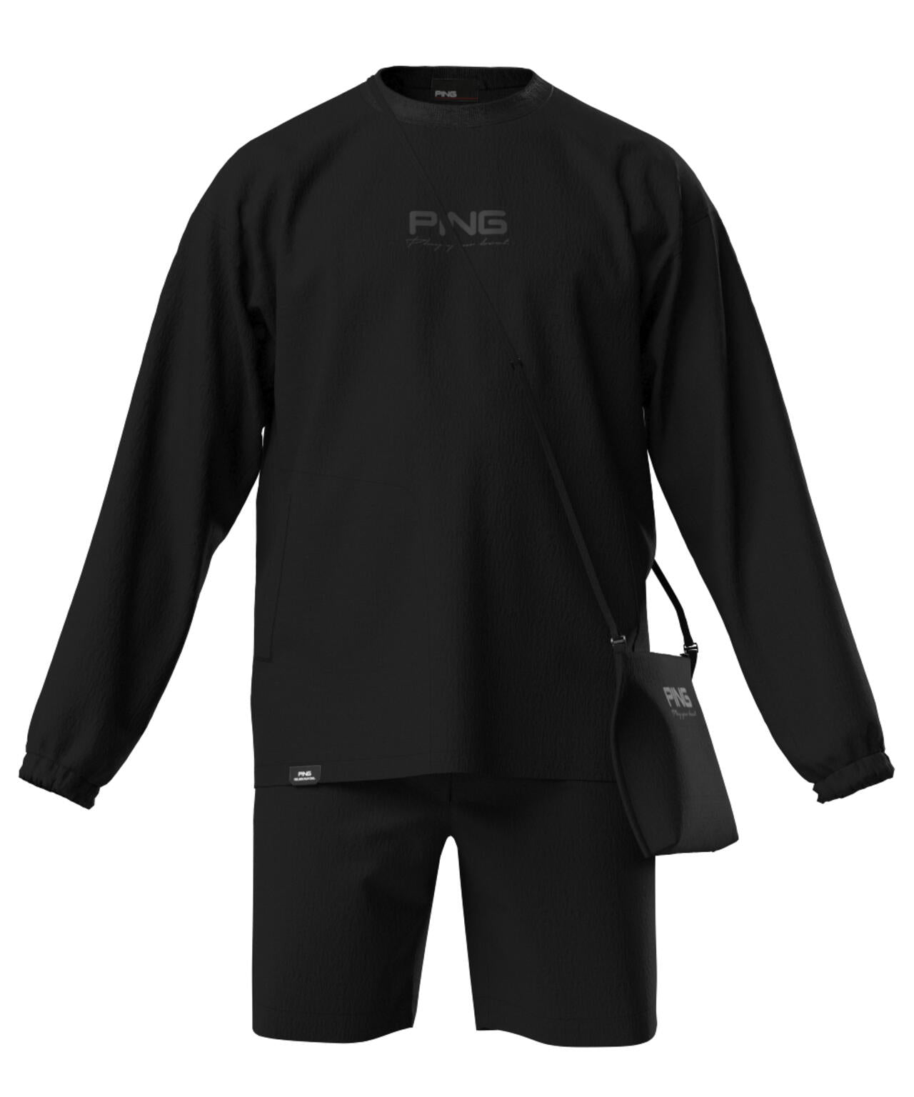 極美品☆PINGピン 長袖 リバーシブル スニードジャック☆Lサイズ黒 PING APPAREL】スニードジャック×ショートパンツ ＜PERFORMANCE