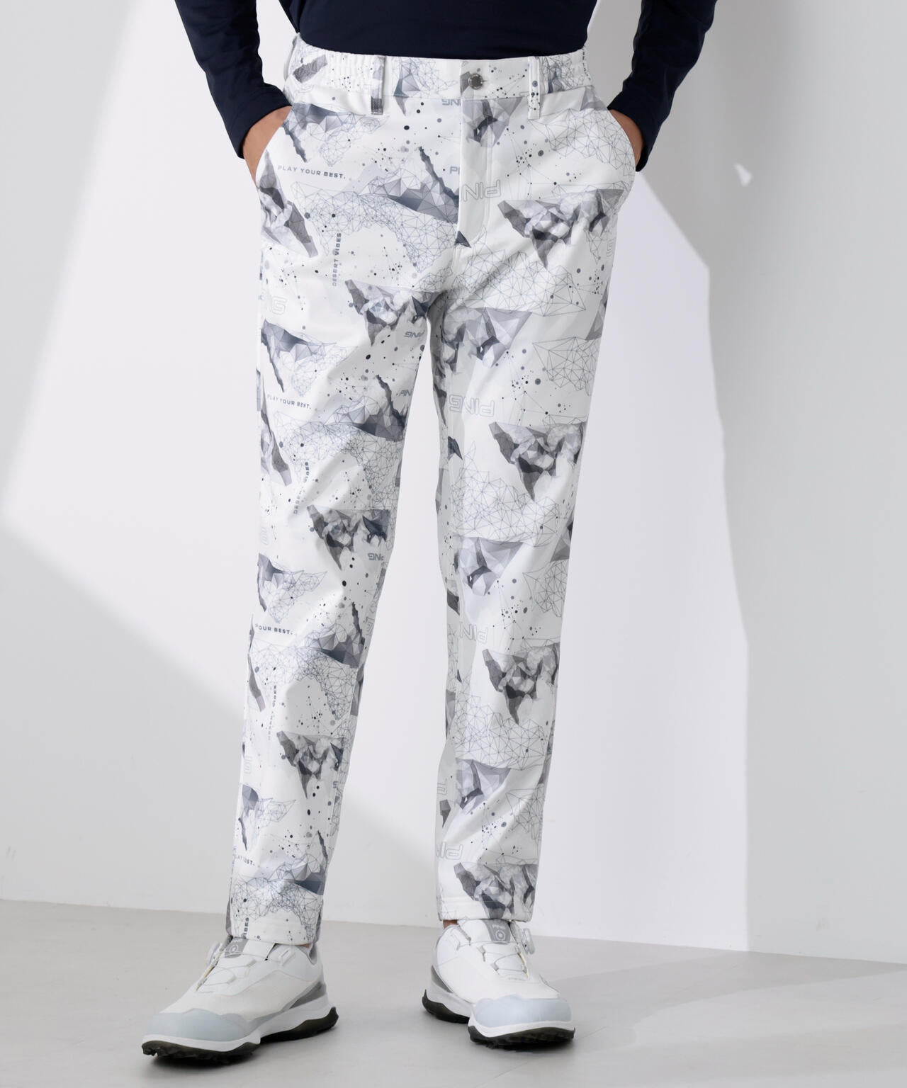 【PING APPAREL】全方向ストレッチボンディングプリントテーパードパンツ ＜PERFORMANCE＞ (MENS)