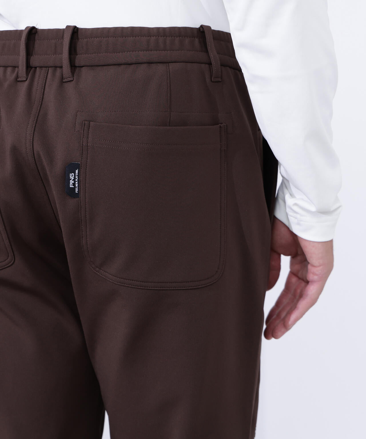 PING APPAREL】全方向ストレッチ裏起毛ダンボールニットテーパード