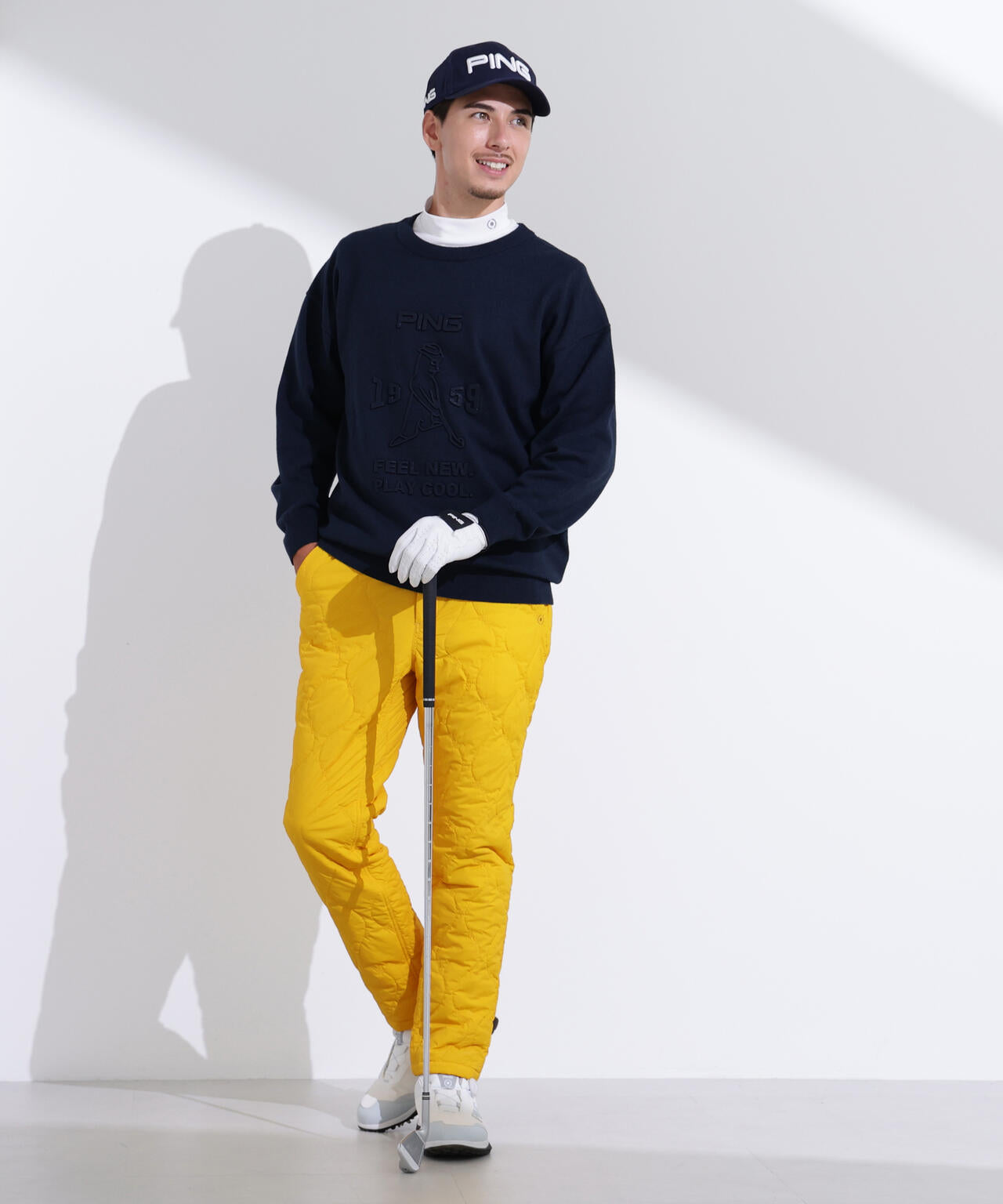 【PING APPAREL】全方向ストレッチキルティングタフタテーパードパンツ ＜NATIVE＞ (MENS)