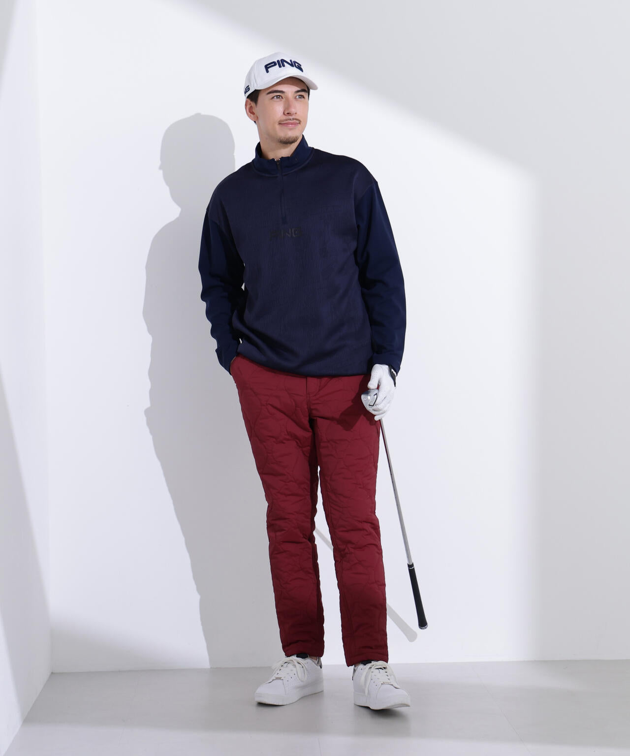 【PING APPAREL】全方向ストレッチキルティングタフタテーパードパンツ ＜NATIVE＞ (MENS)