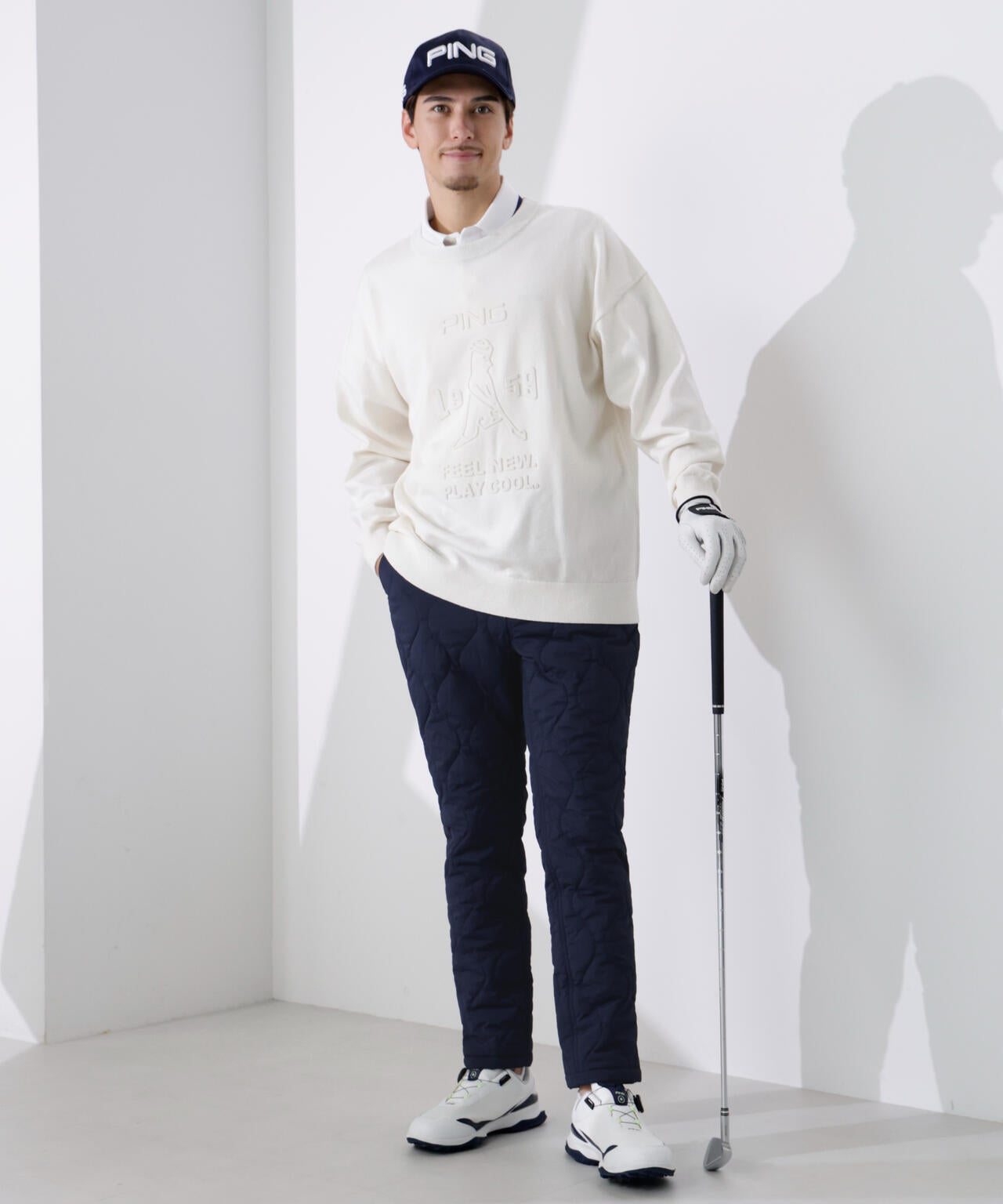 【PING APPAREL】全方向ストレッチキルティングタフタテーパードパンツ ＜NATIVE＞ (MENS)