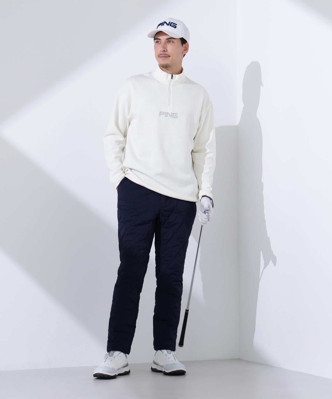 【PING APPAREL】全方向ストレッチキルティングタフタテーパードパンツ ＜NATIVE＞ (MENS)