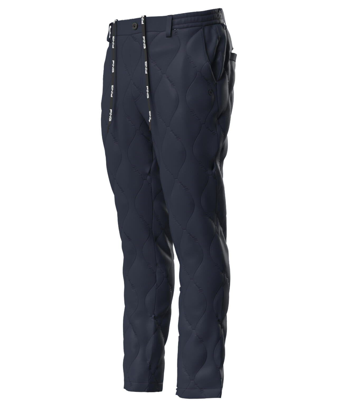 PING APPAREL】全方向ストレッチキルティングタフタテーパードパンツ