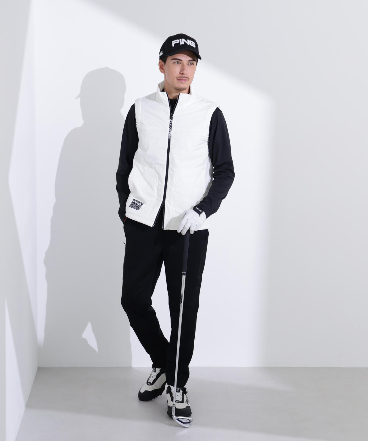 【PING APPAREL】キルトダンボールジャージテーパードパンツ ＜GOLD＞ (UNISEX)