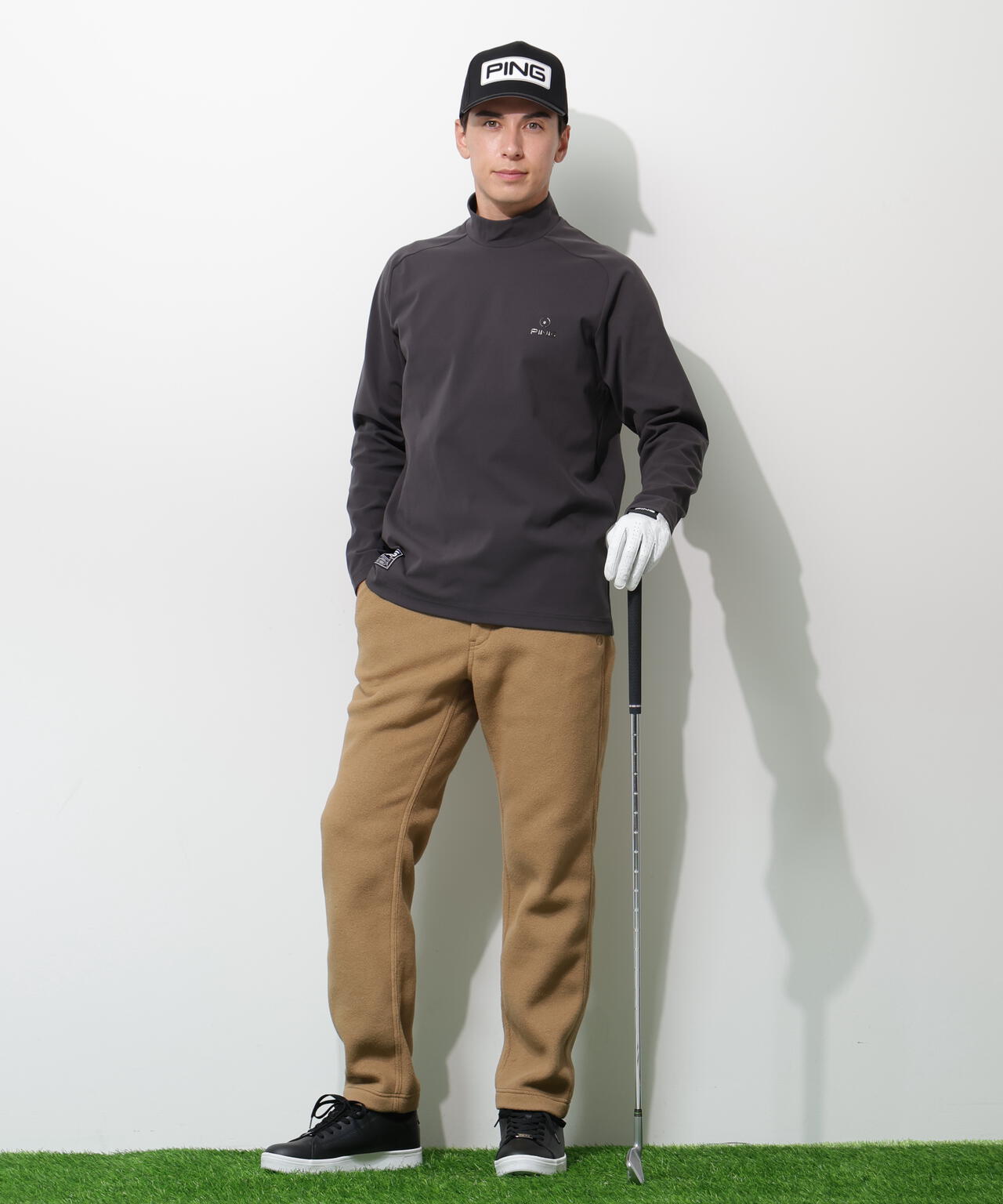 【PING APPAREL】テックウォームリサイクルフリーステーパードパンツ ＜GOLD＞ (MENS)