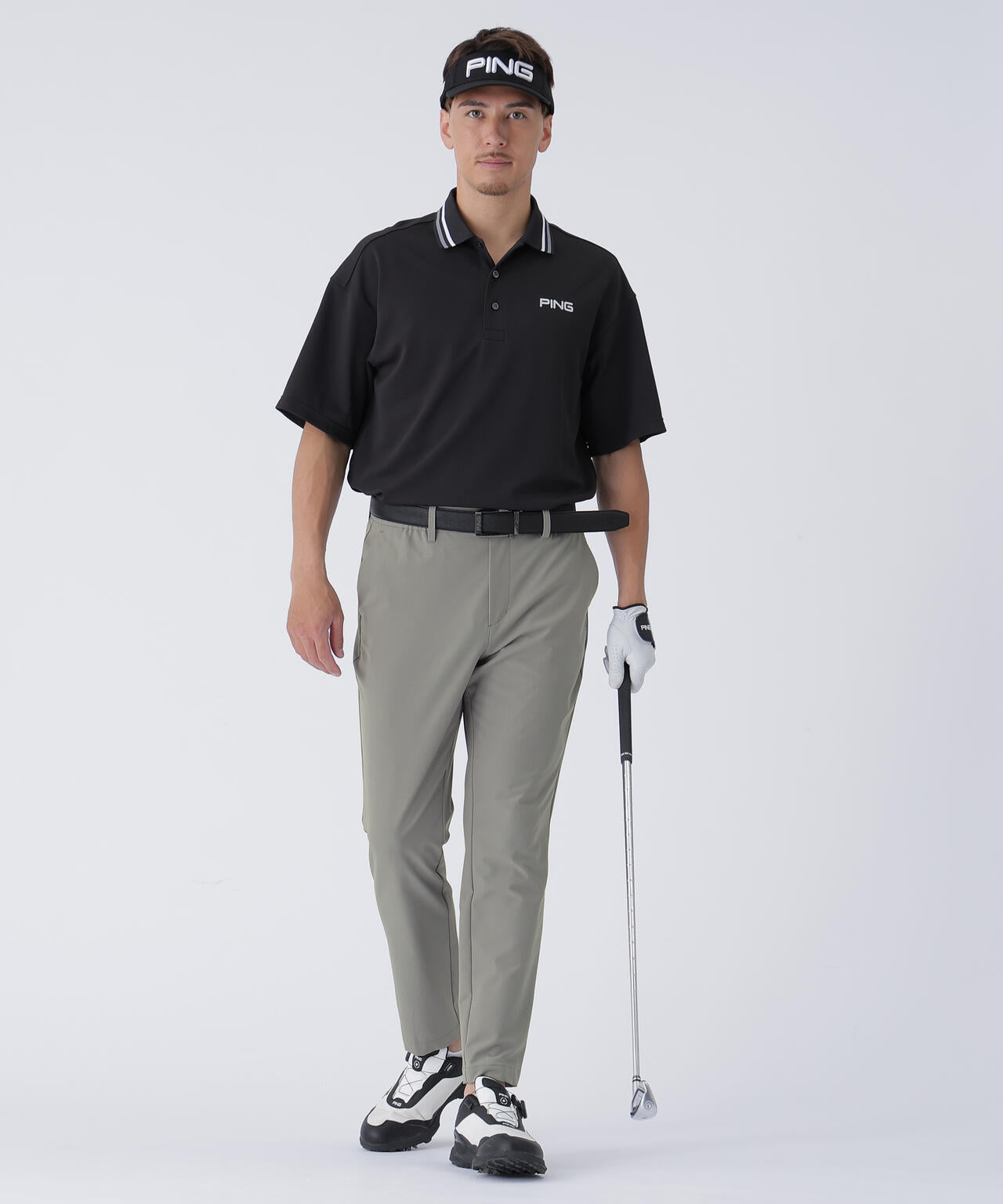 PING APPAREL】全方向ストレッチ二重織 サライテックテーパードパンツ