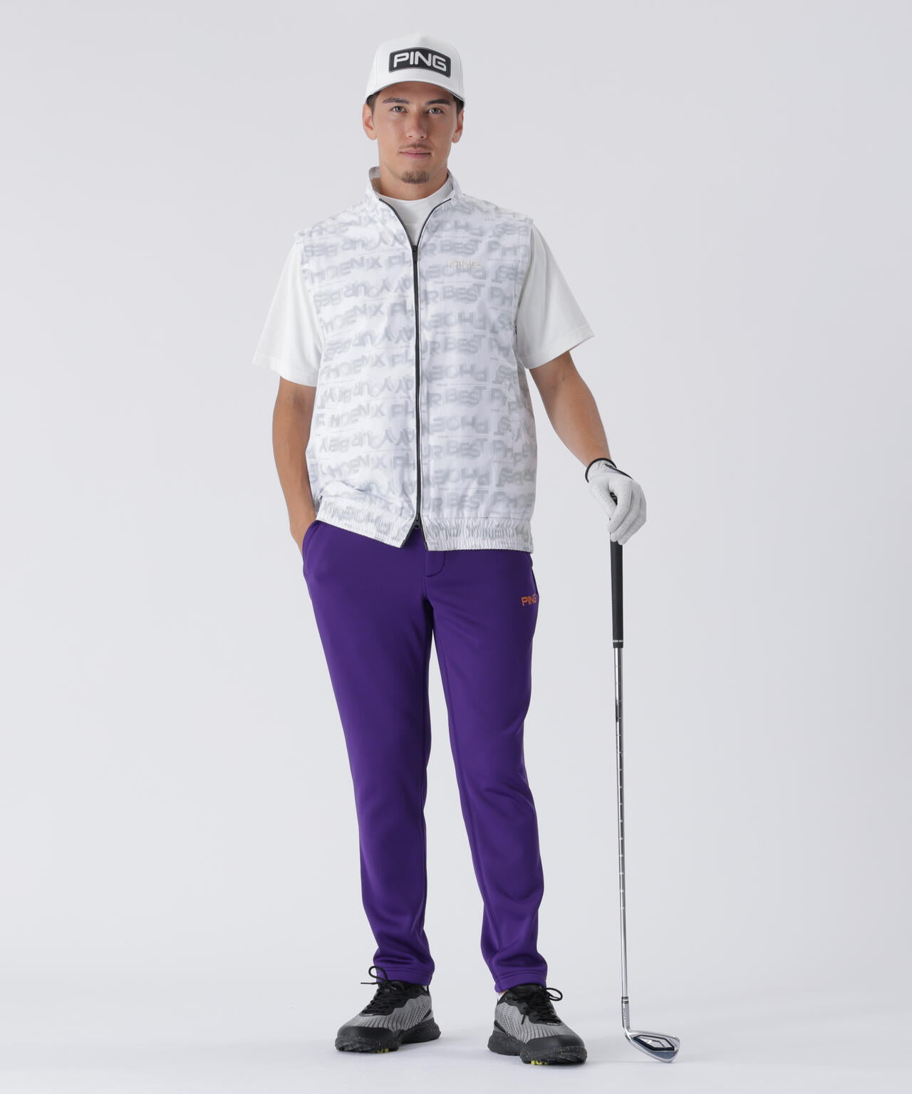 PING APPAREL】全方向ストレッチ カルイシテーパードパンツ