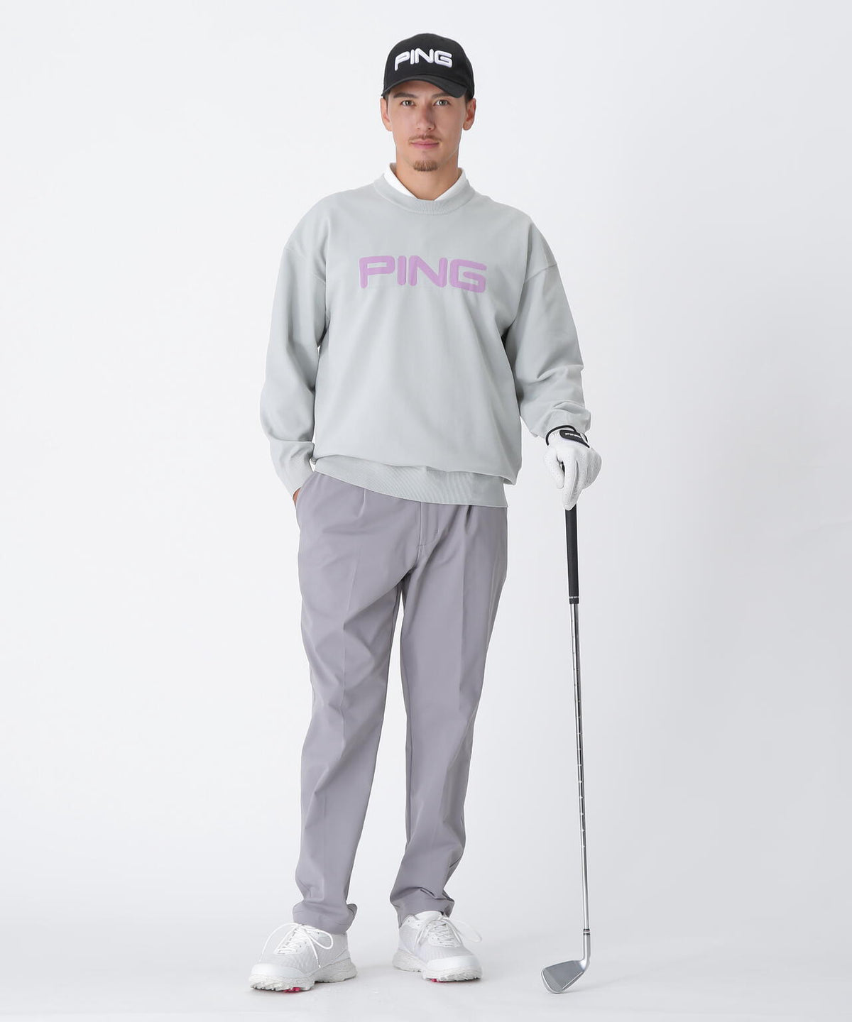【PING APPAREL】全方向ストレッチコットンライクツイルワンタックテーパードパンツ ＜NATIVE＞ (MENS)