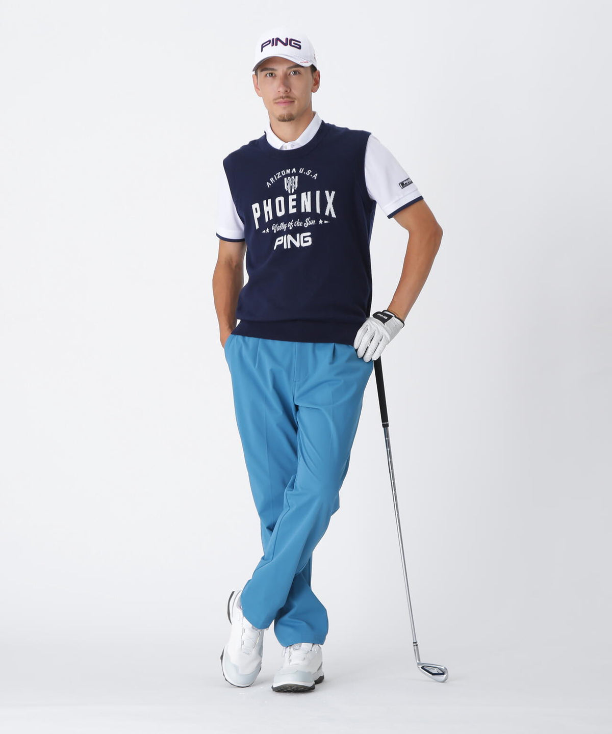 【PING APPAREL】全方向ストレッチコットンライクツイルワンタックテーパードパンツ ＜NATIVE＞ (MENS)
