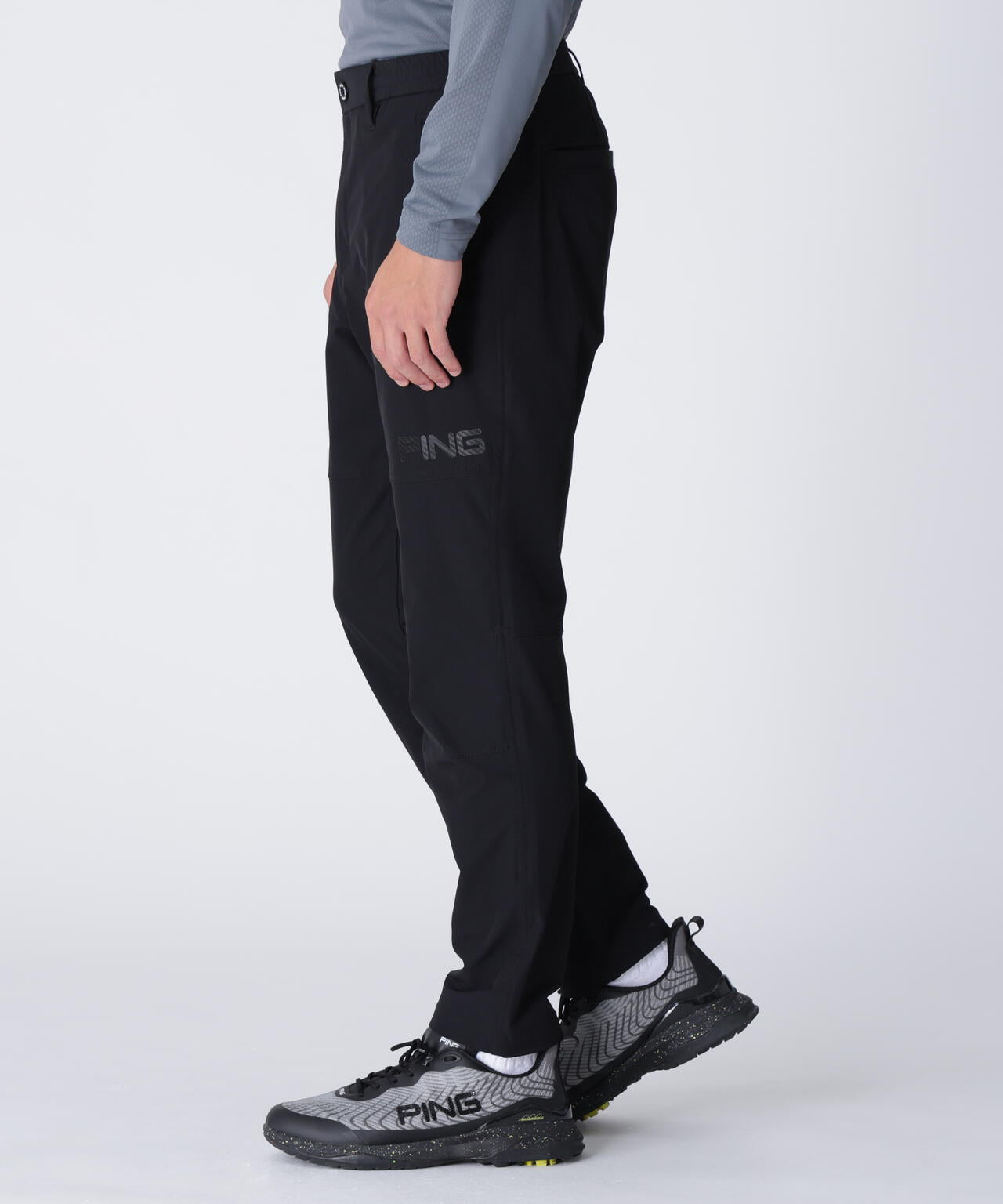 【PING APPAREL】全方向ストレッチ ダブルフェイスヒザ切替テーパードパンツ ＜GOLD＞ (MENS)