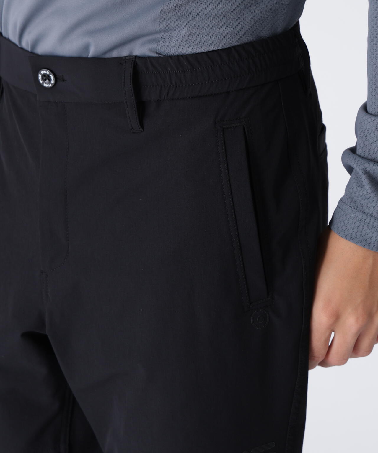 【PING APPAREL】全方向ストレッチ ダブルフェイスヒザ切替テーパードパンツ ＜GOLD＞ (MENS)