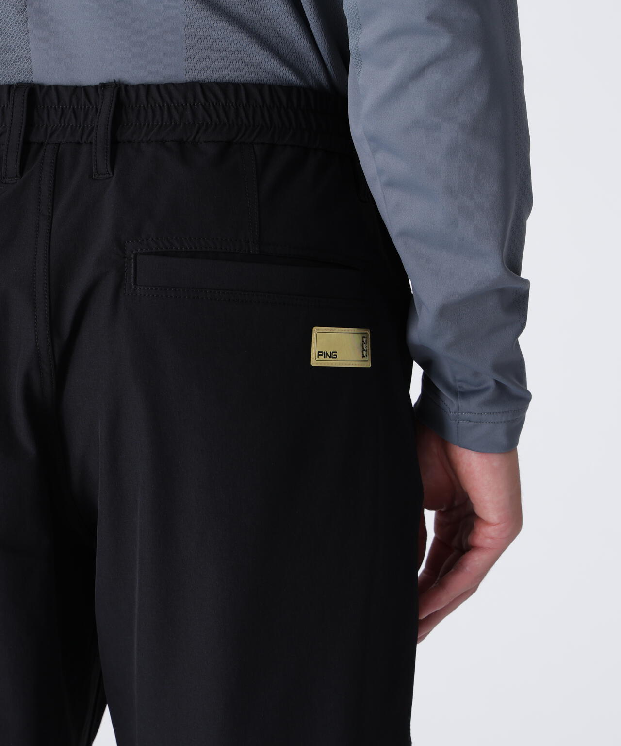 【PING APPAREL】全方向ストレッチ ダブルフェイスヒザ切替テーパードパンツ ＜GOLD＞ (MENS)