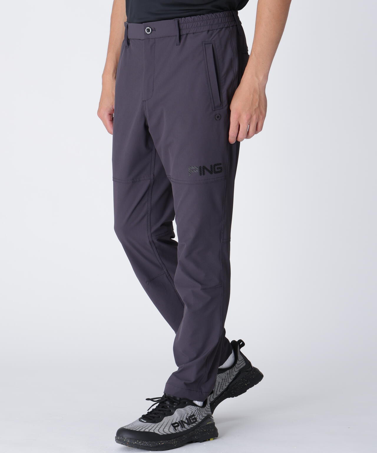 【PING APPAREL】全方向ストレッチ ダブルフェイスヒザ切替テーパードパンツ ＜GOLD＞ (MENS)