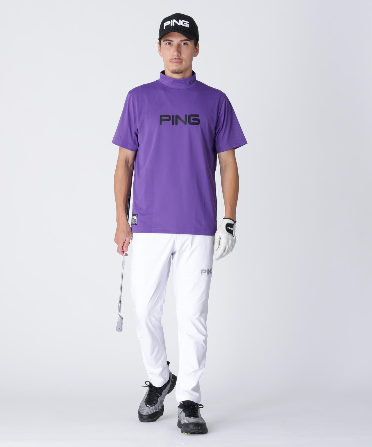 【PING APPAREL】全方向ストレッチ ダブルフェイスヒザ切替テーパードパンツ ＜GOLD＞ (MENS)
