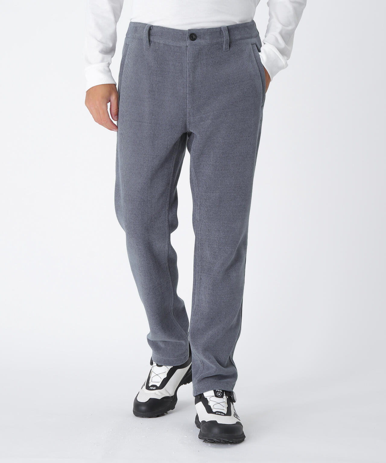 【PING APPAREL】全方向ストレッチ ニットコーデュロイテーパードパンツ ＜NATIVE＞ (MENS)