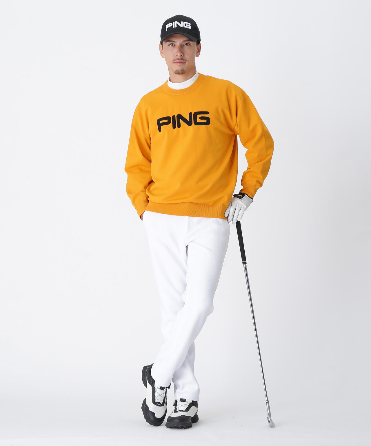 【PING APPAREL】全方向ストレッチ ニットコーデュロイテーパードパンツ ＜NATIVE＞ (MENS)