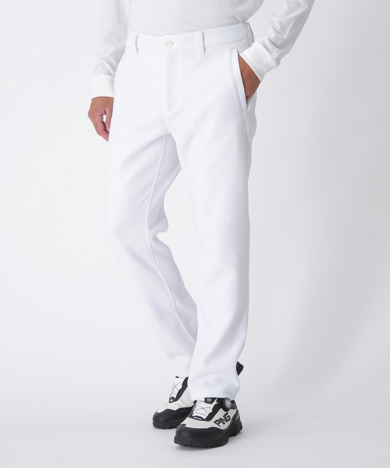 【PING APPAREL】全方向ストレッチ ニットコーデュロイテーパードパンツ ＜NATIVE＞ (MENS)