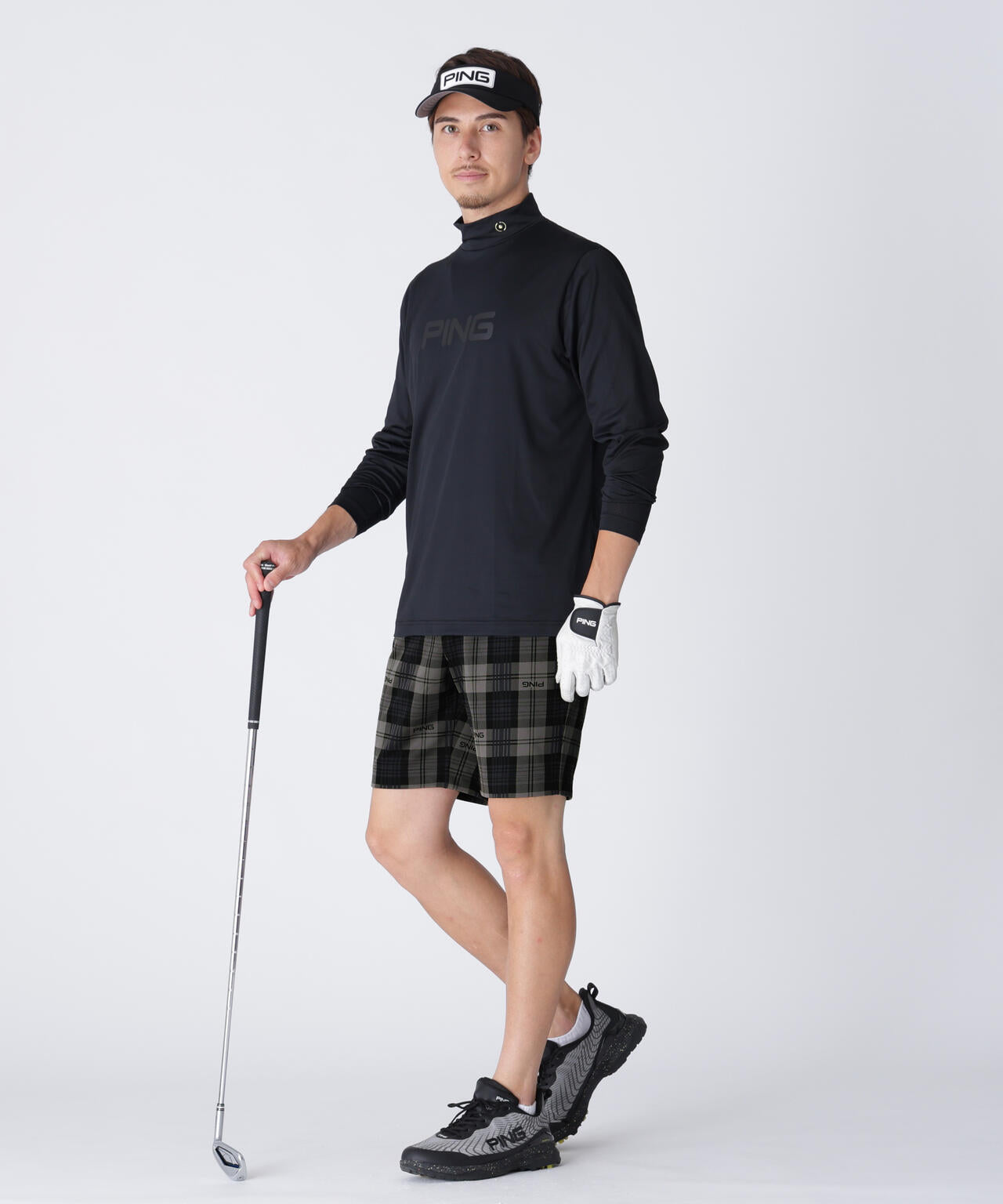 PING TECH WEAR ADDON LL ブラック ゴルフウェアメンズ ピン（PING）（メンズ）ゴルフウェア アウター ドビーストレッチ