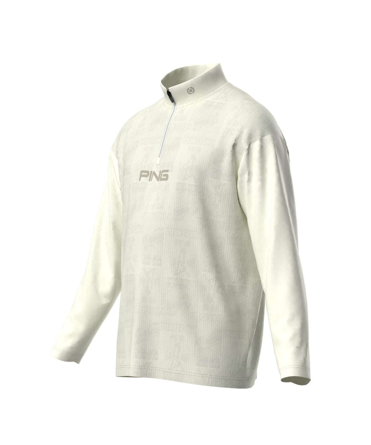 【PING APPAREL】PINGキルトジャガード/全方向ストレッチダンボールニットハーフジップカットソー＜NATIVE＞ (MENS)