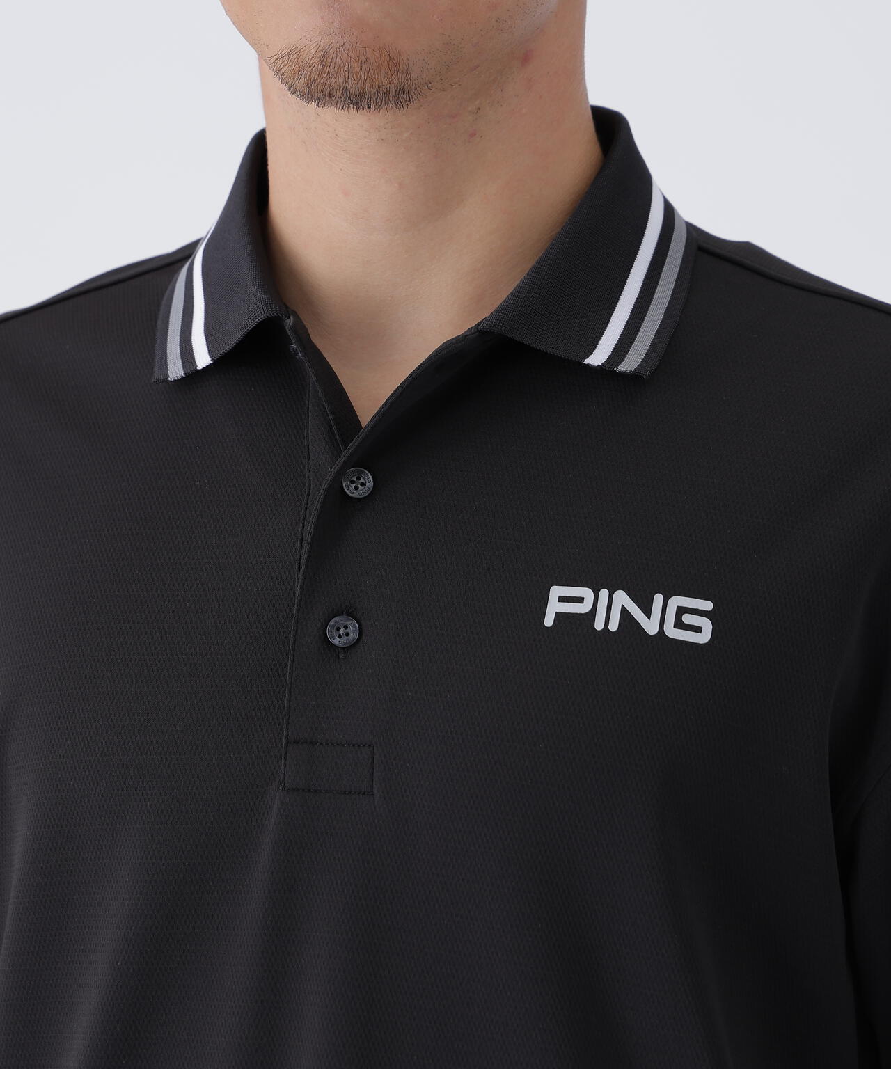 【PING APPAREL】Wメッシュ アセイヤーン半袖ポロシャツ ＜EARLY AUTUMN＞ (MENS)