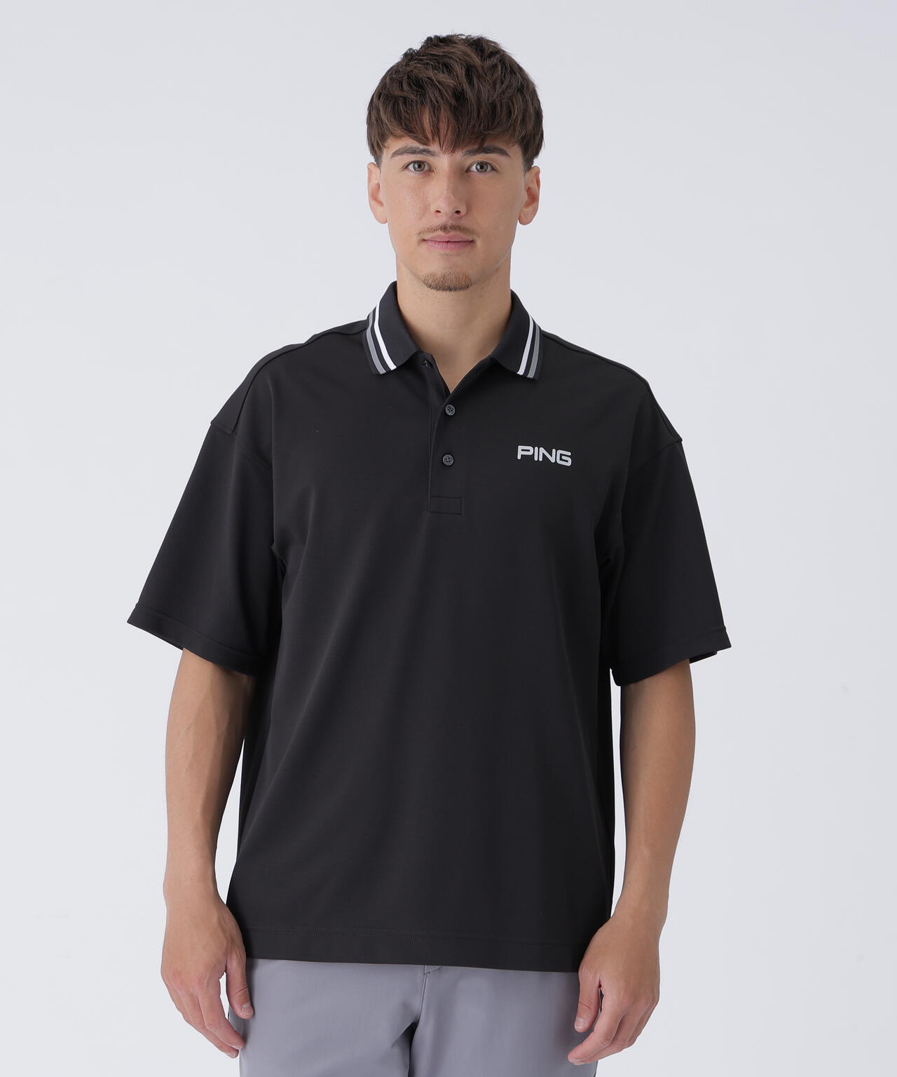 【PING APPAREL】Wメッシュ アセイヤーン半袖ポロシャツ ＜EARLY AUTUMN＞ (MENS)