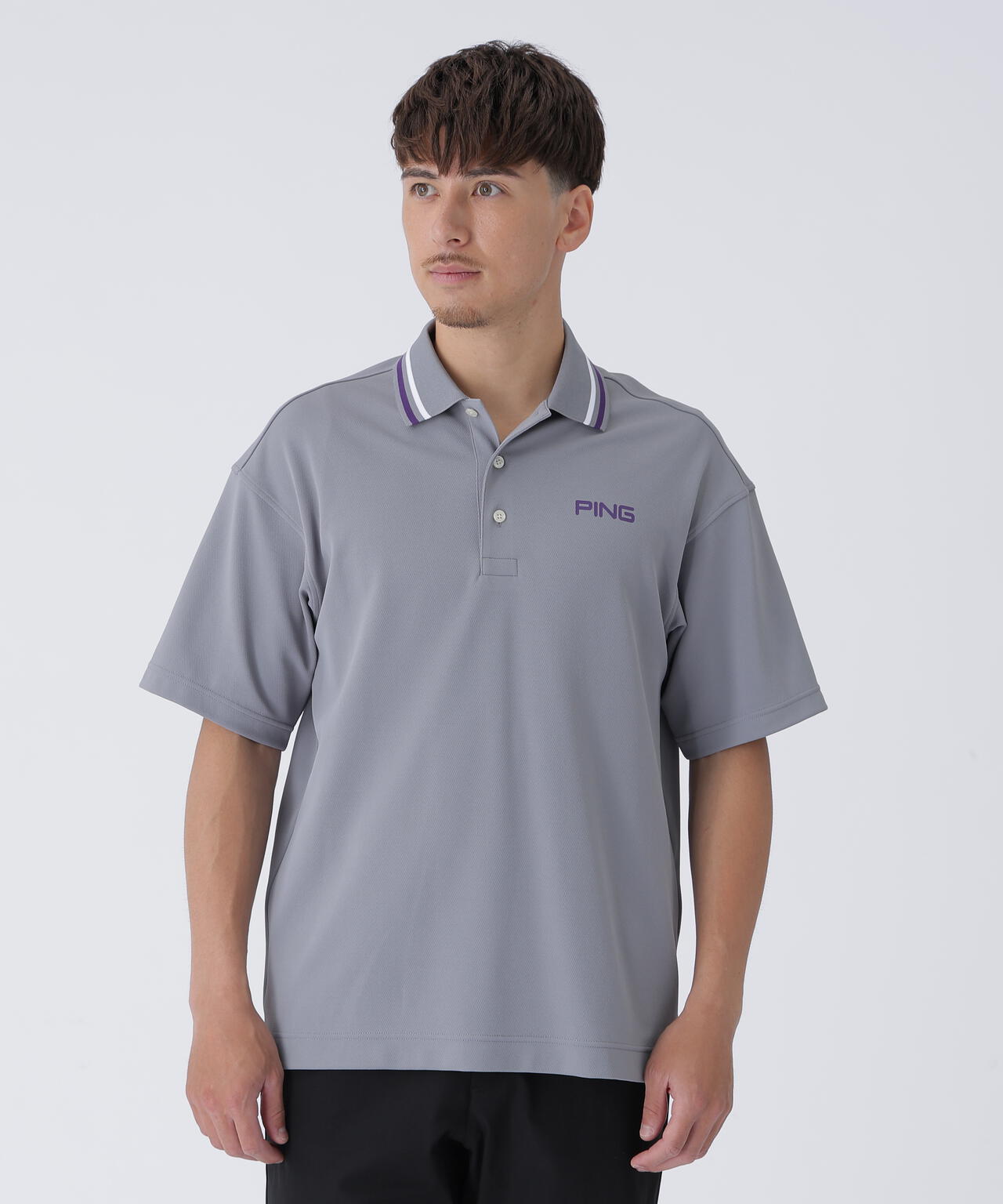 【PING APPAREL】Wメッシュ アセイヤーン半袖ポロシャツ ＜EARLY AUTUMN＞ (MENS)