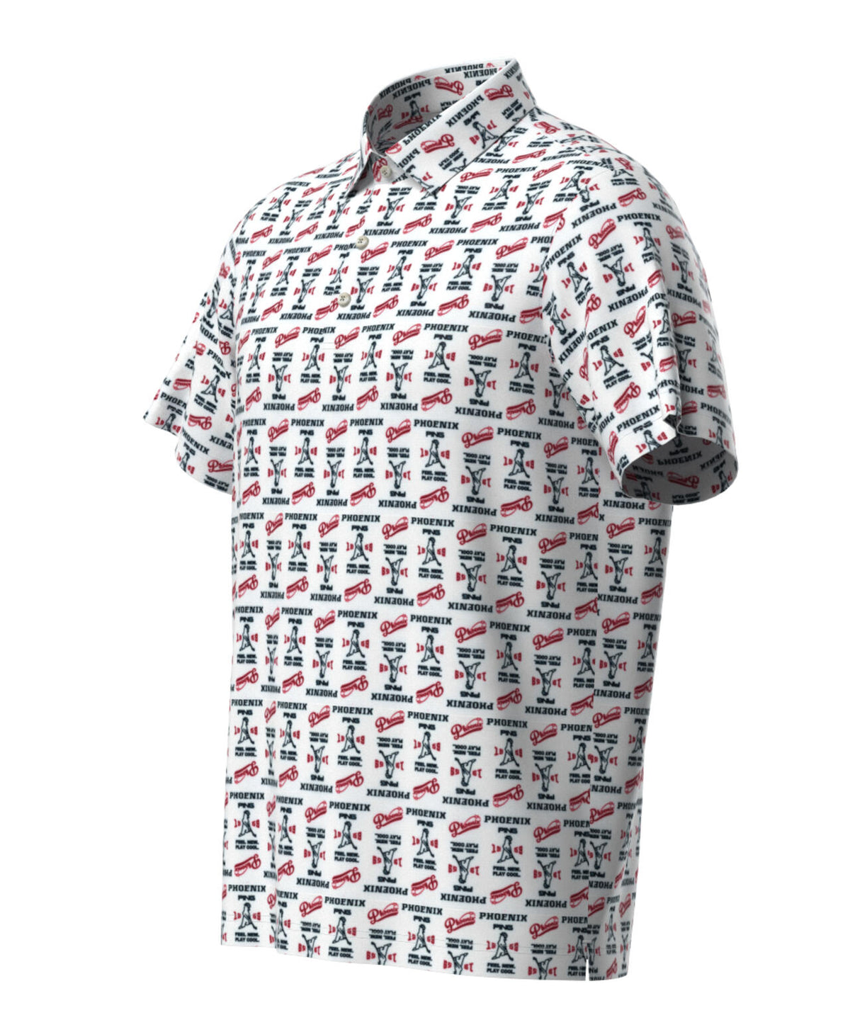 【PING APPAREL】ドットメッシュ総柄半袖ポロシャツ (MENS)