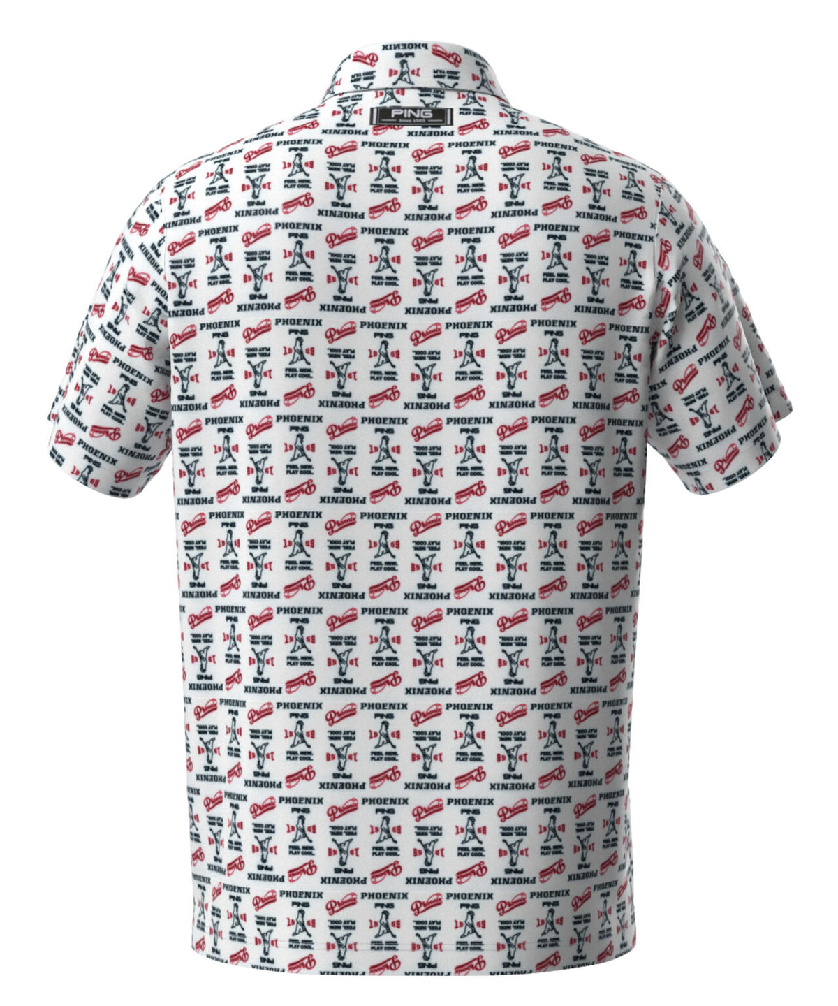 【PING APPAREL】ドットメッシュ総柄半袖ポロシャツ (MENS)