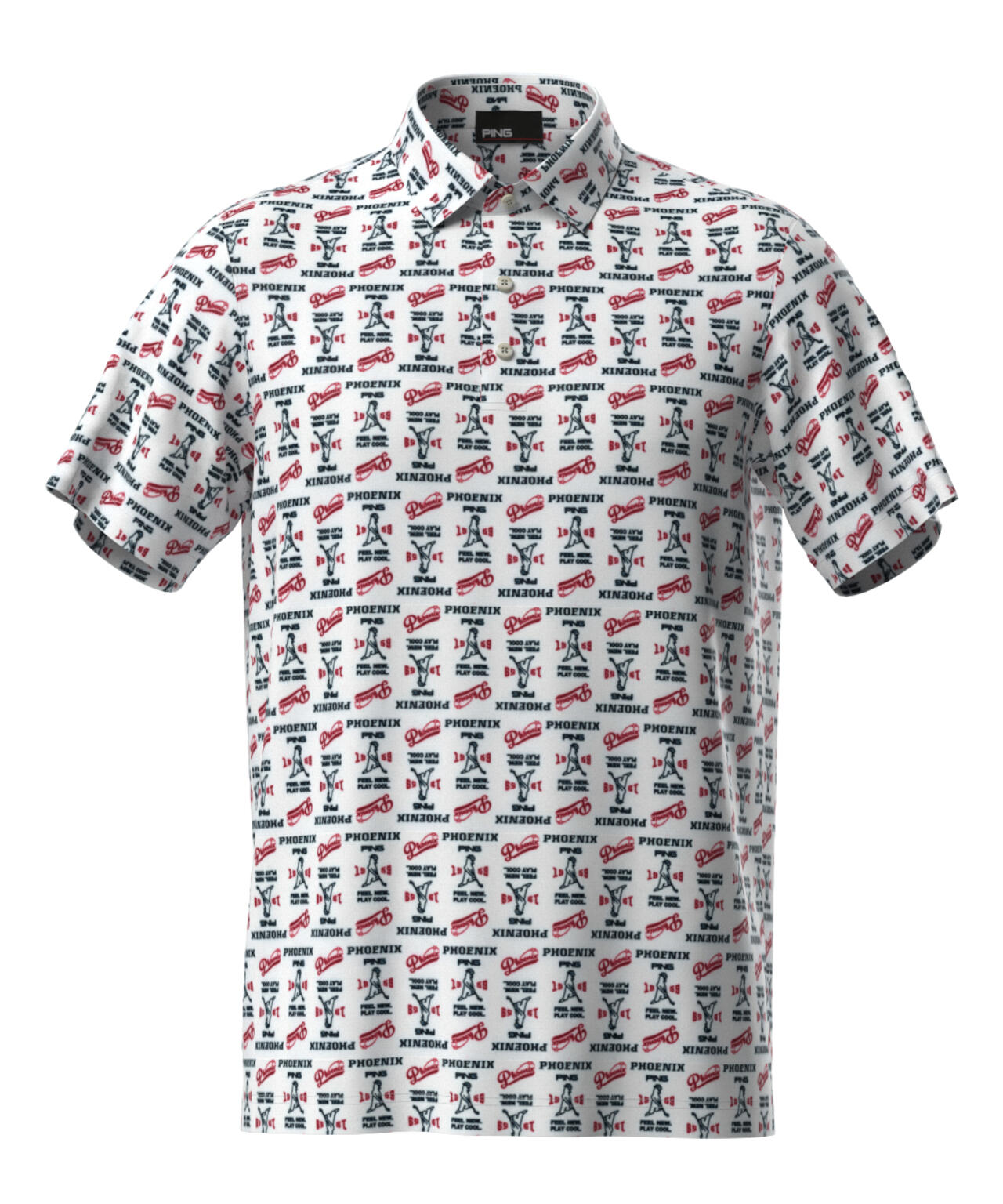 PING APPAREL】ドットメッシュ総柄半袖ポロシャツ (MENS) | PING（ピン