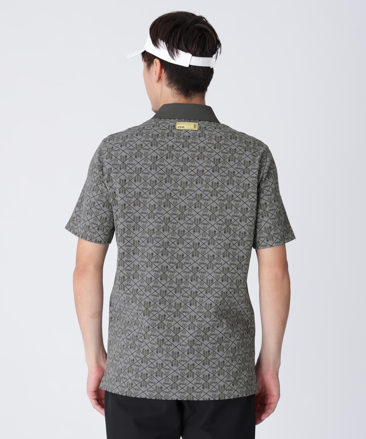 PING APPAREL】全方向ストレッチフェニックスシティ柄ジャガード半袖