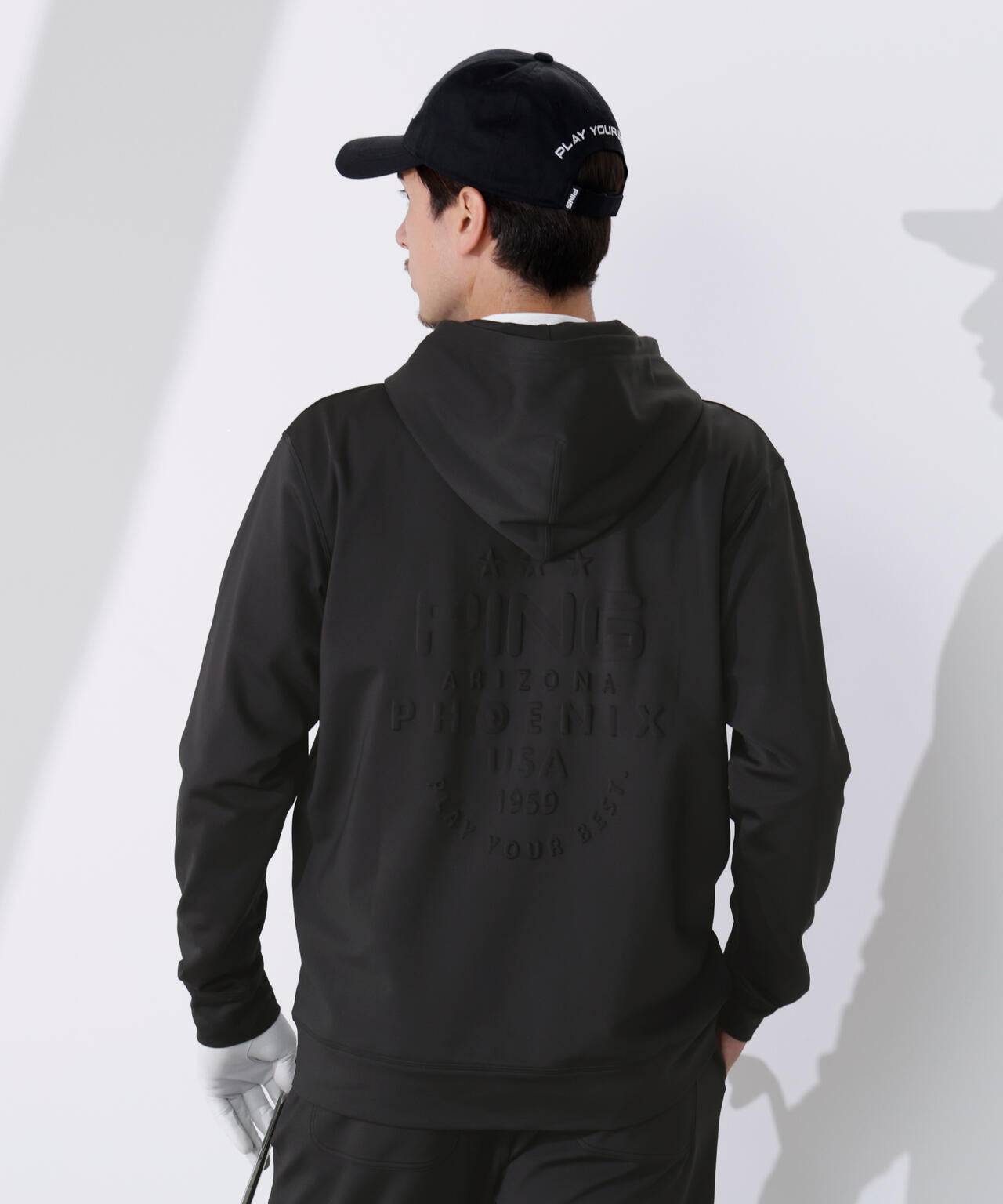 PING APPAREL】ダンボールニットフルジップスウェットフーディ