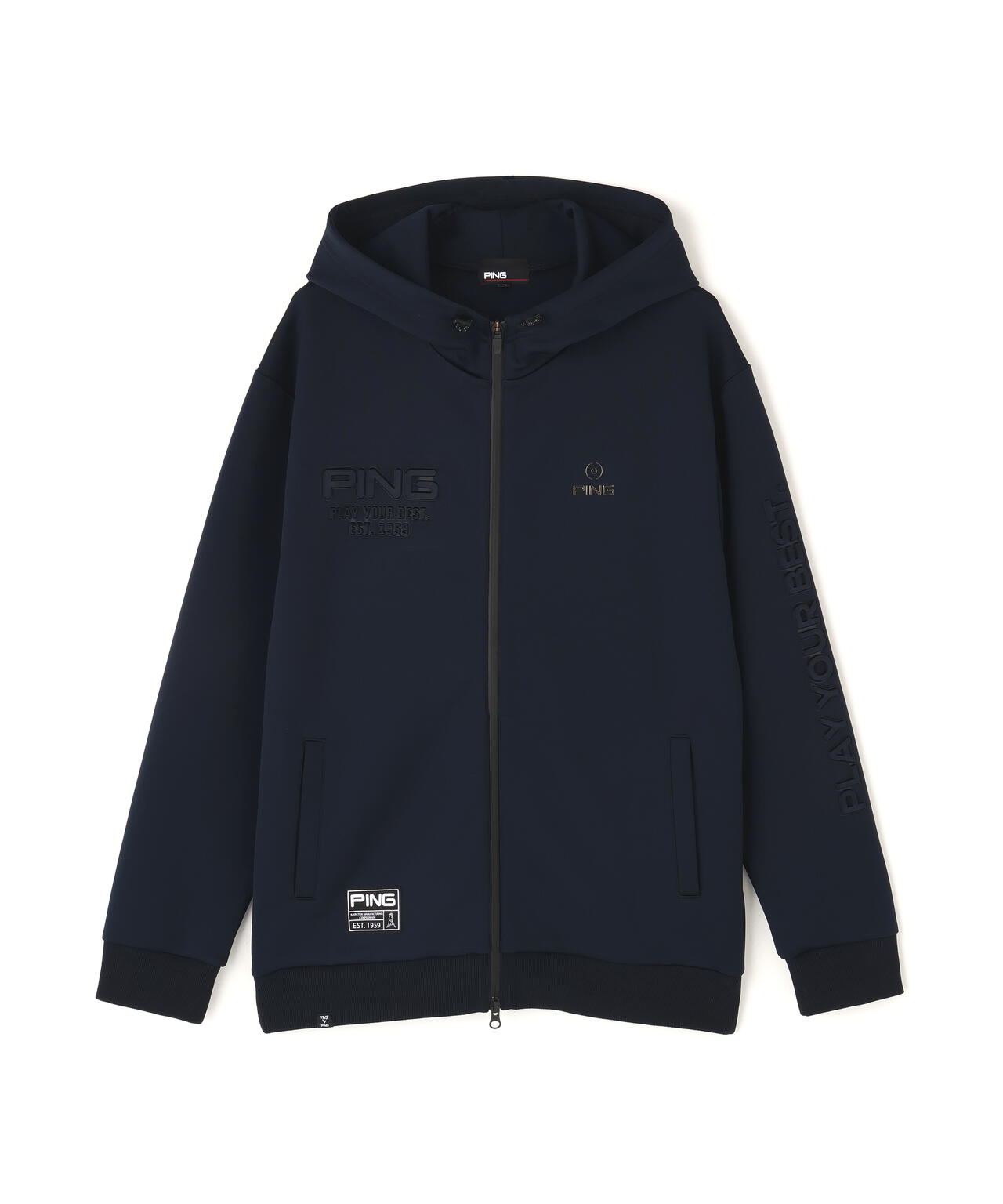 【PING APPAREL】全方向ストレッチRENUキルトダンボールジャージフルジップフーディー ＜GOLD＞ (MENS)