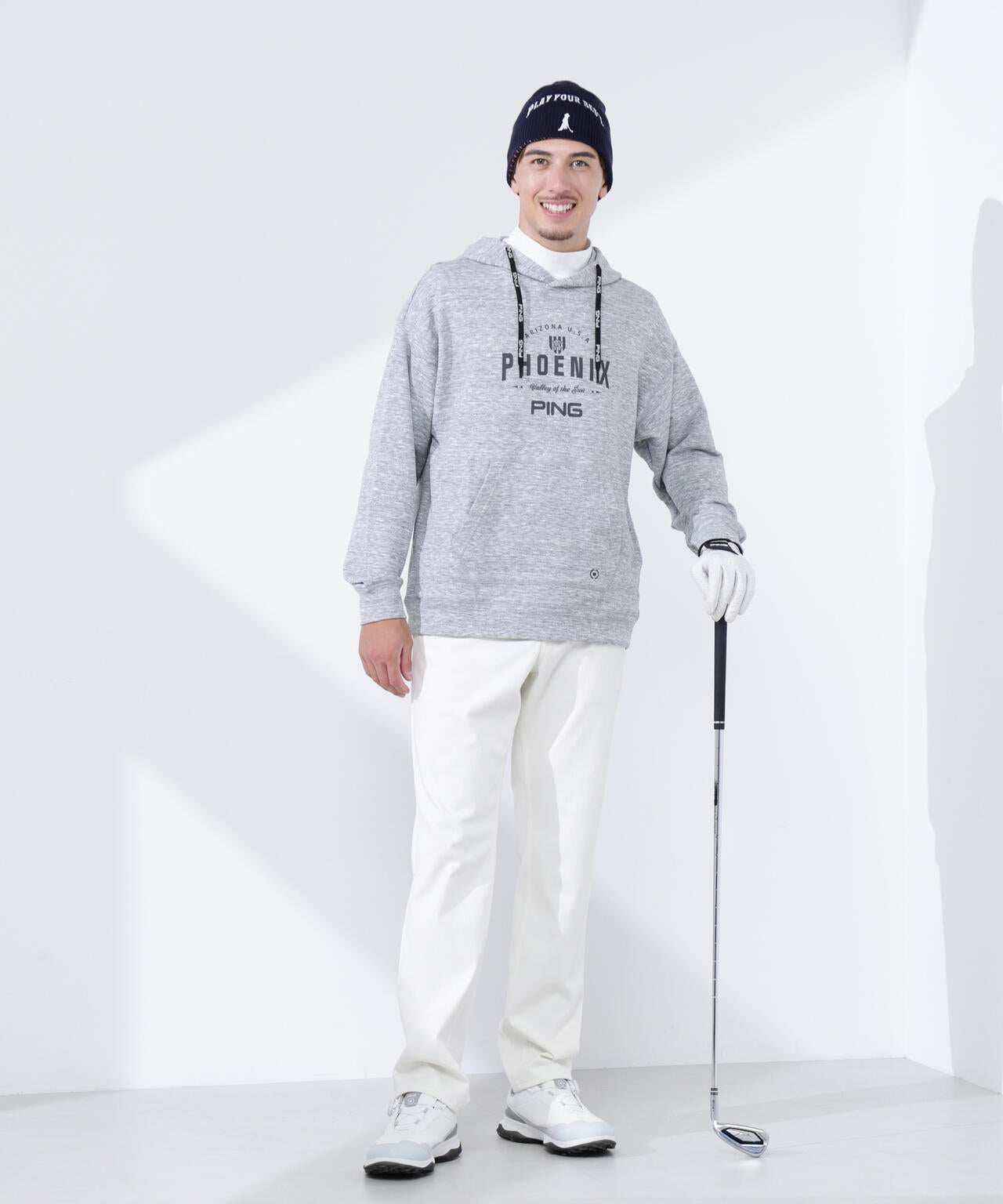 【PING APPAREL】ドライミックス ベアインレイ スウェットフーディ ＜NATIVE＞ (MENS)