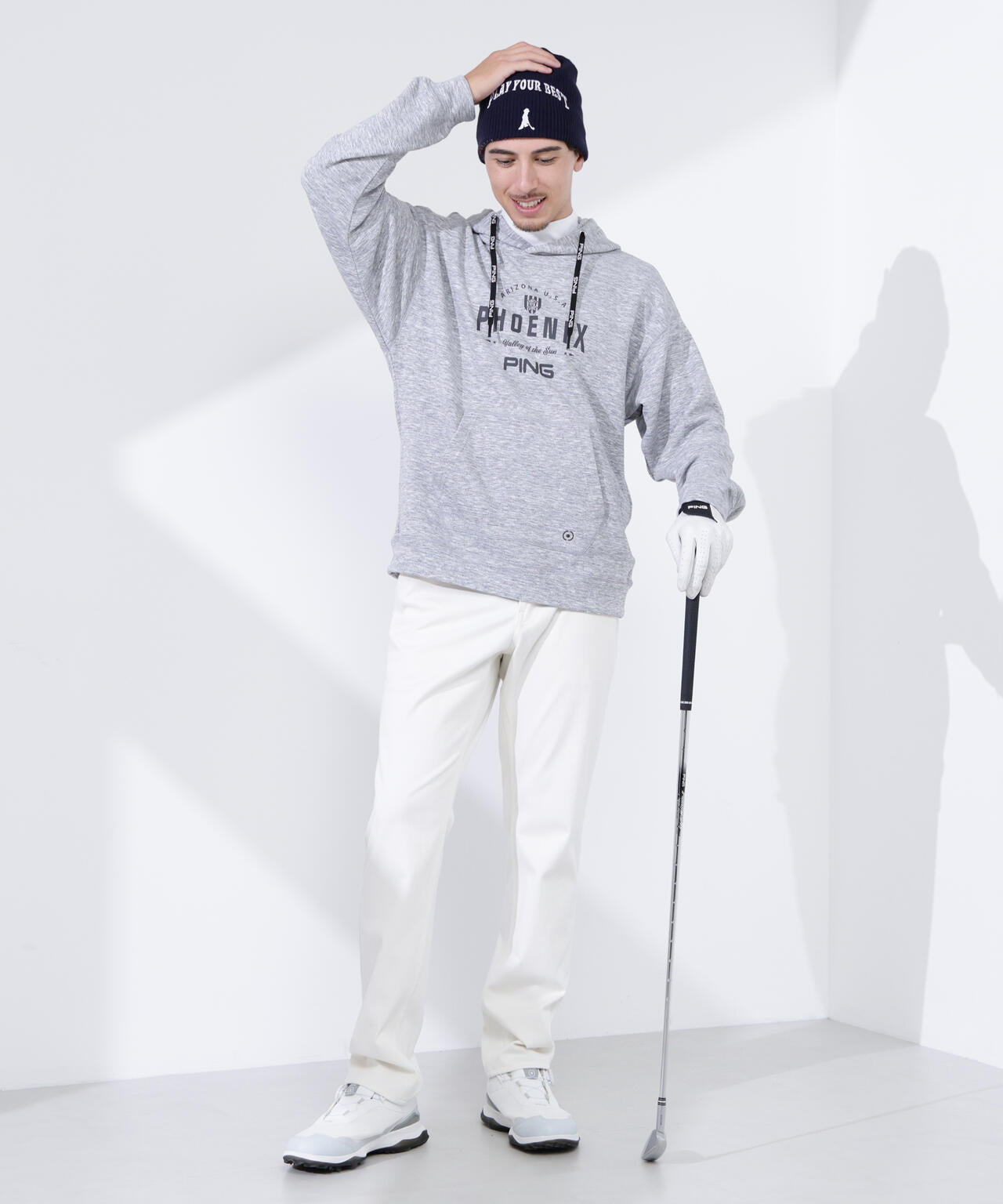 PING APPAREL】ドライミックス ベアインレイ スウェットフーディ