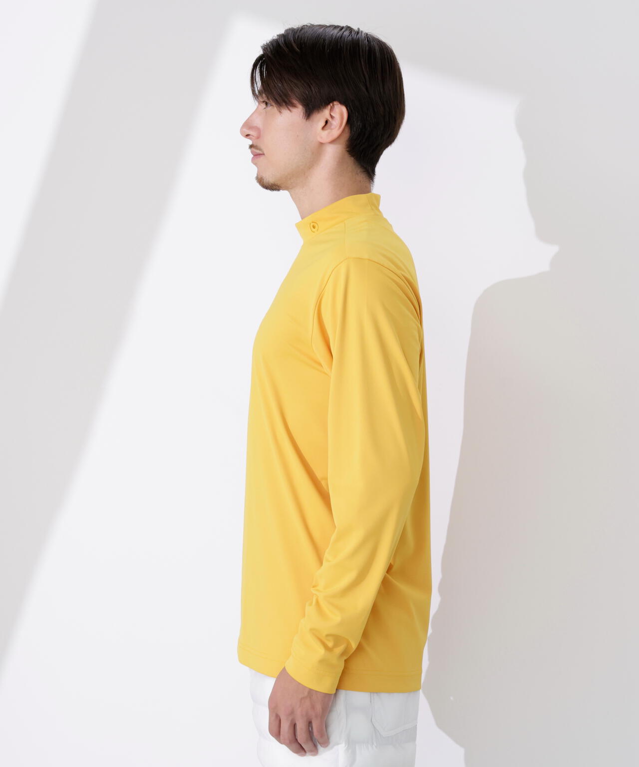 PING APPAREL】トリコット長袖ハイネックカットソー