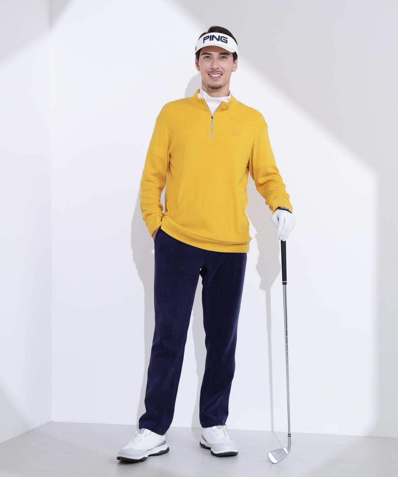 PING APPAREL】針抜きハーフジップカットソー ＜NATIVE＞ (MENS