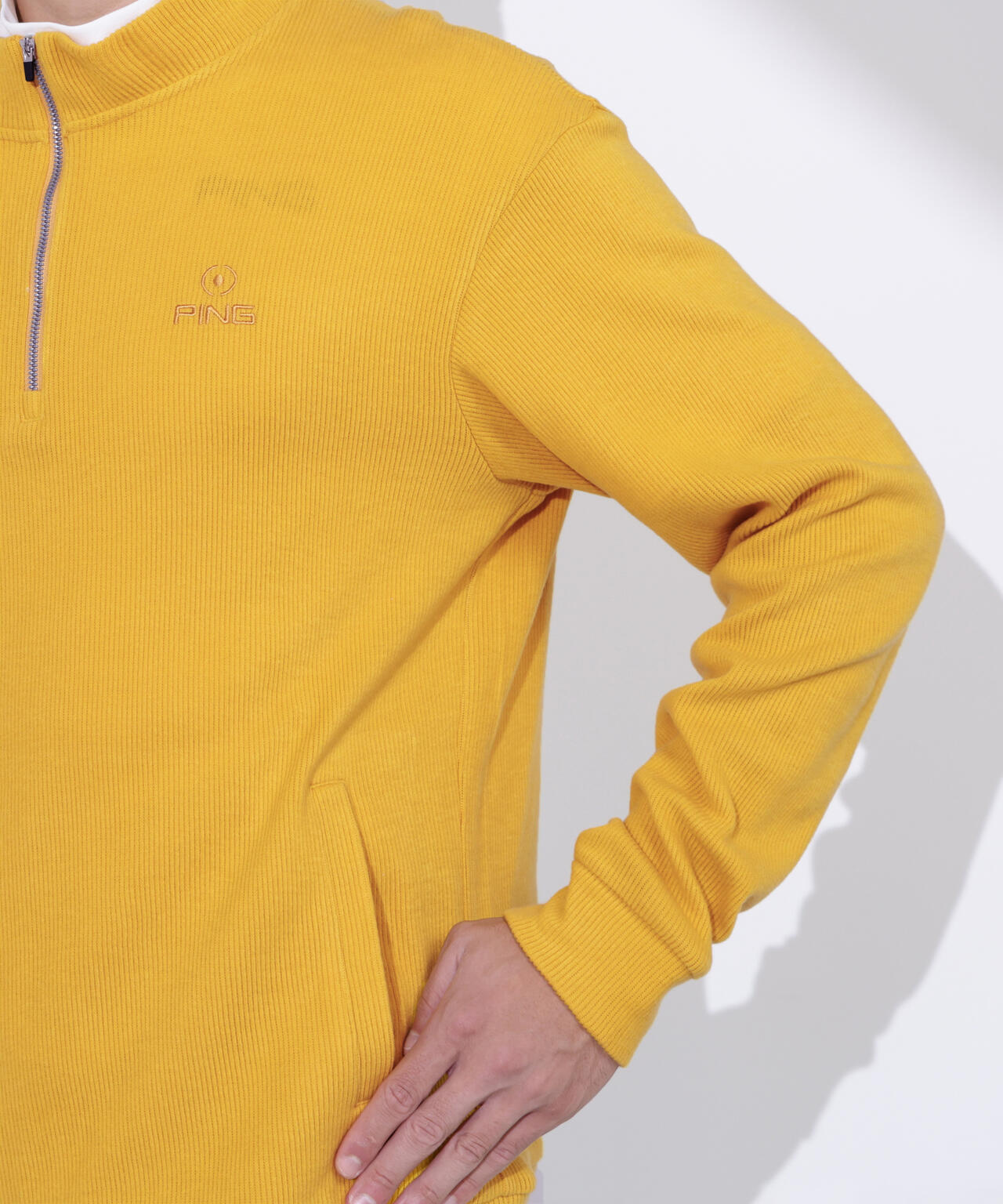 PING APPAREL】針抜きハーフジップカットソー ＜NATIVE＞ (MENS