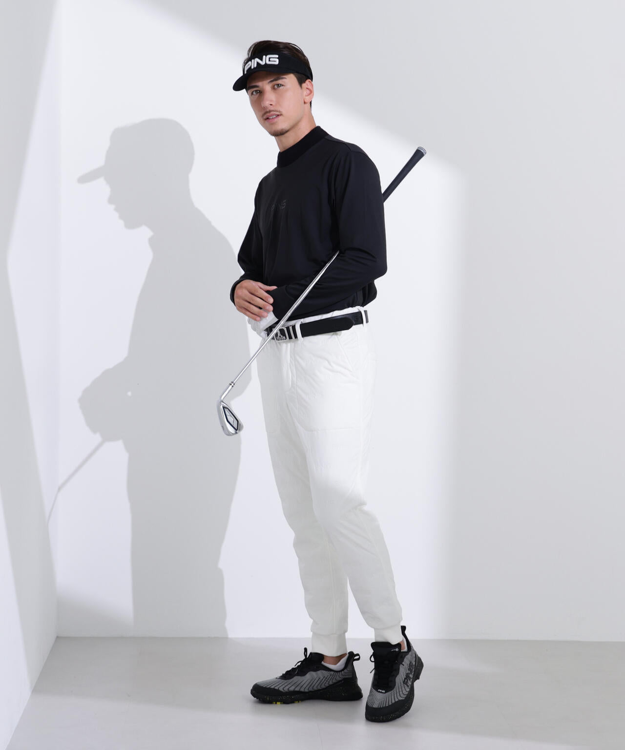 【PING APPAREL】トリコット長袖ハイネックカットソー ＜GOLD＞ (MENS)